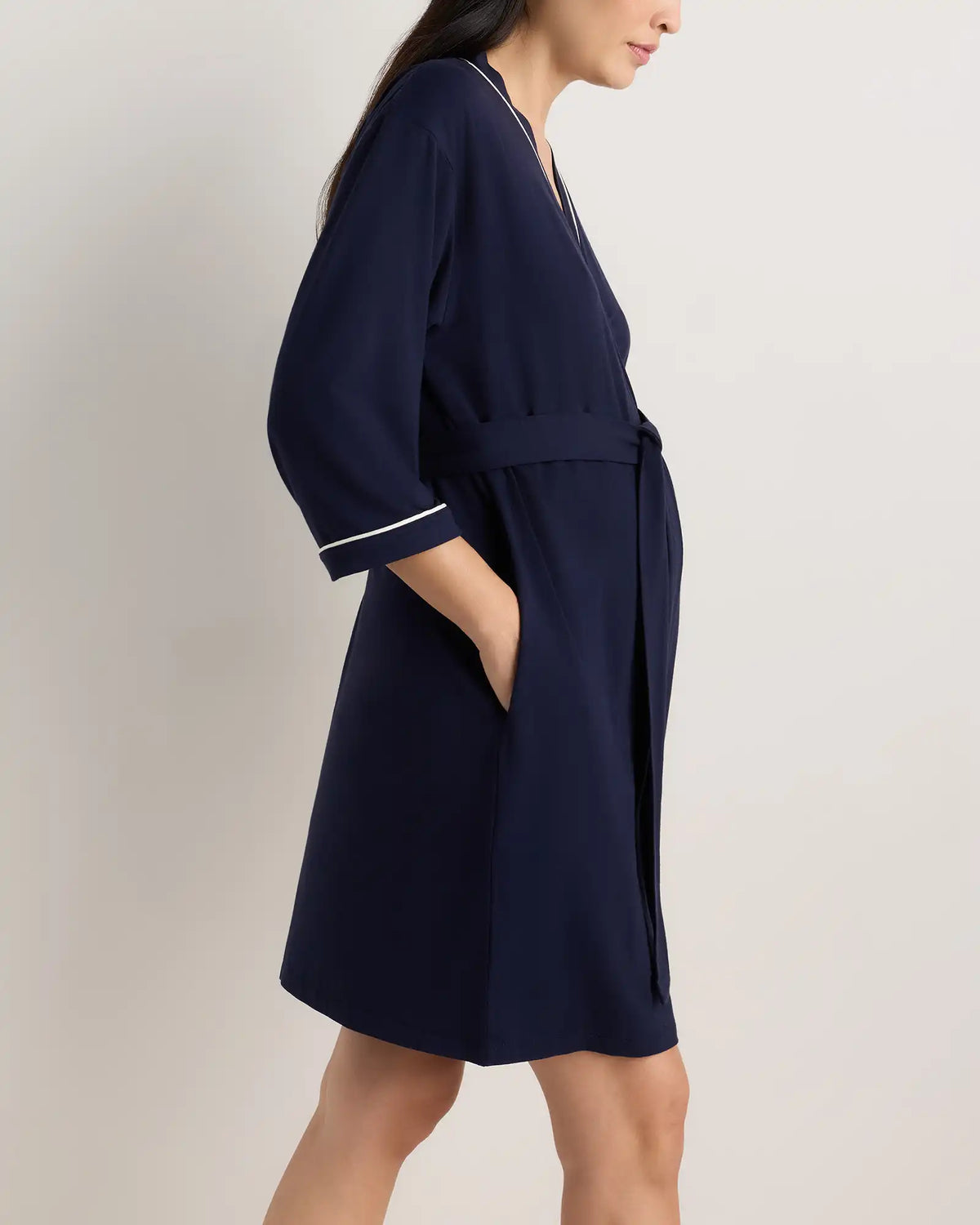 Bamboo Jersey Maternity Robe