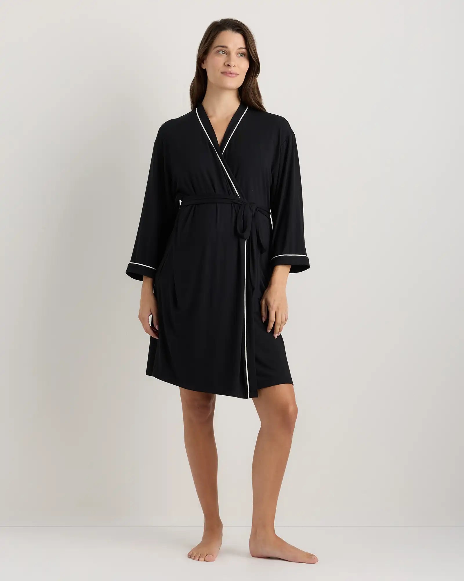 Bamboo Jersey Maternity Robe