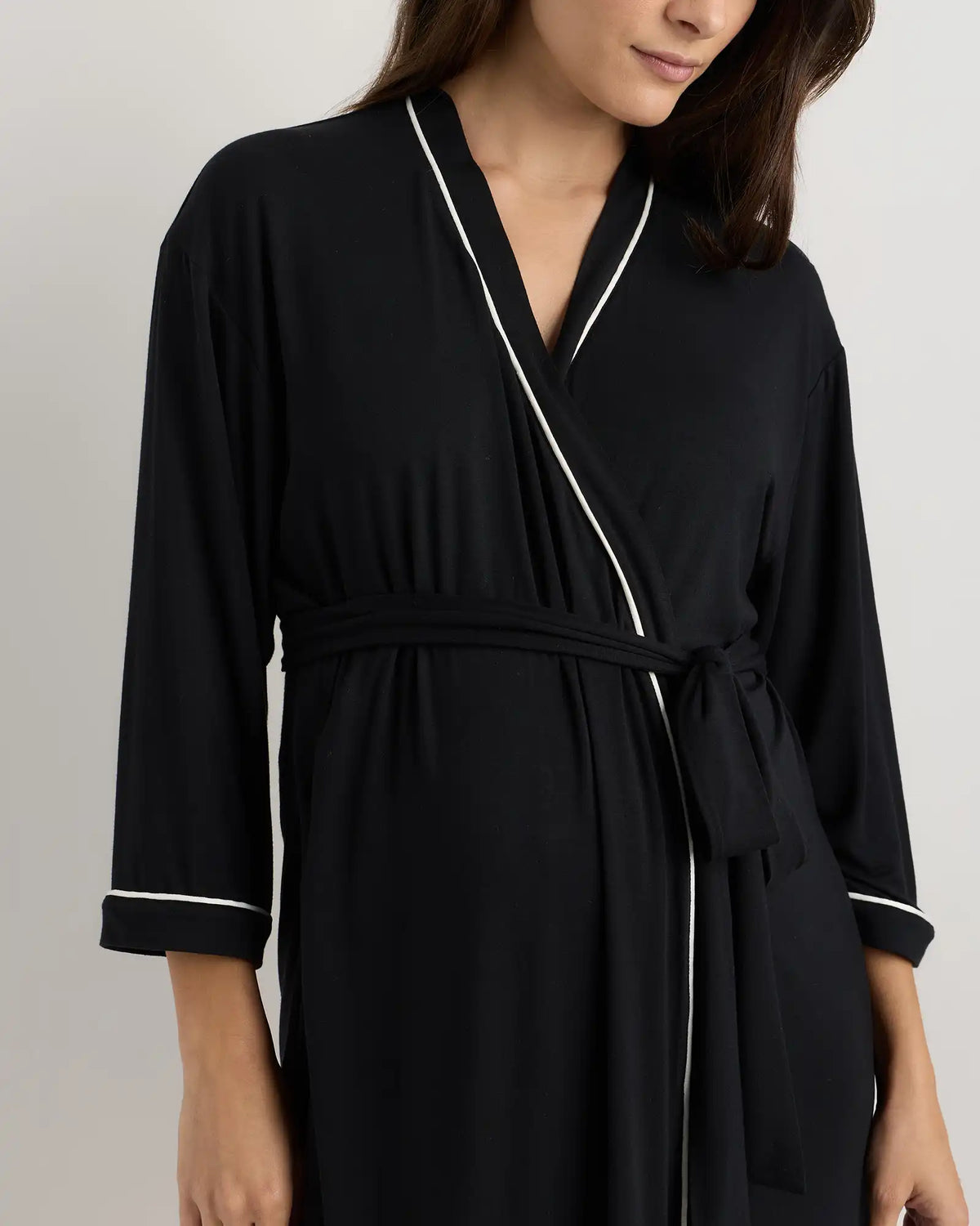 Bamboo Jersey Maternity Robe