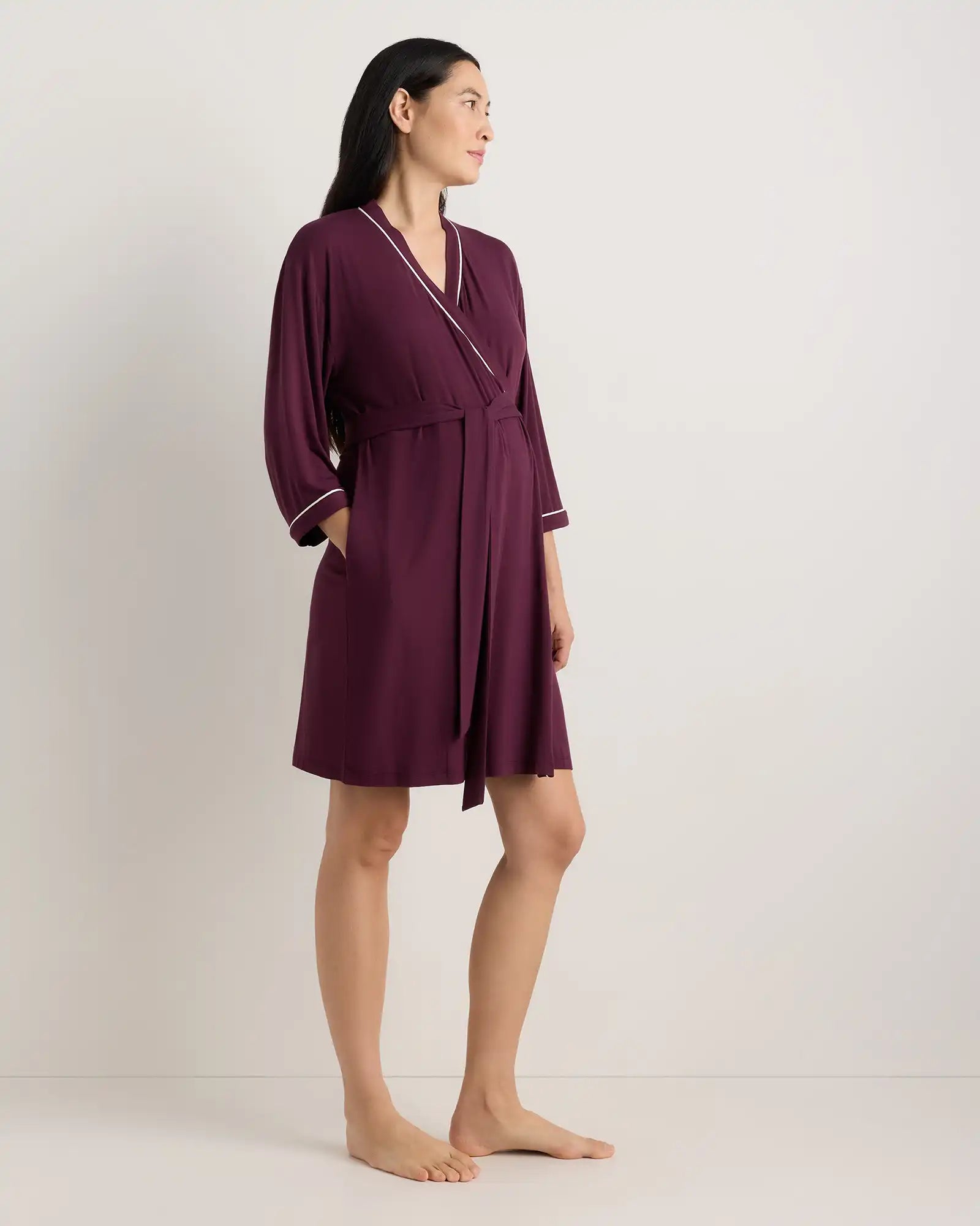 Bamboo Jersey Maternity Robe