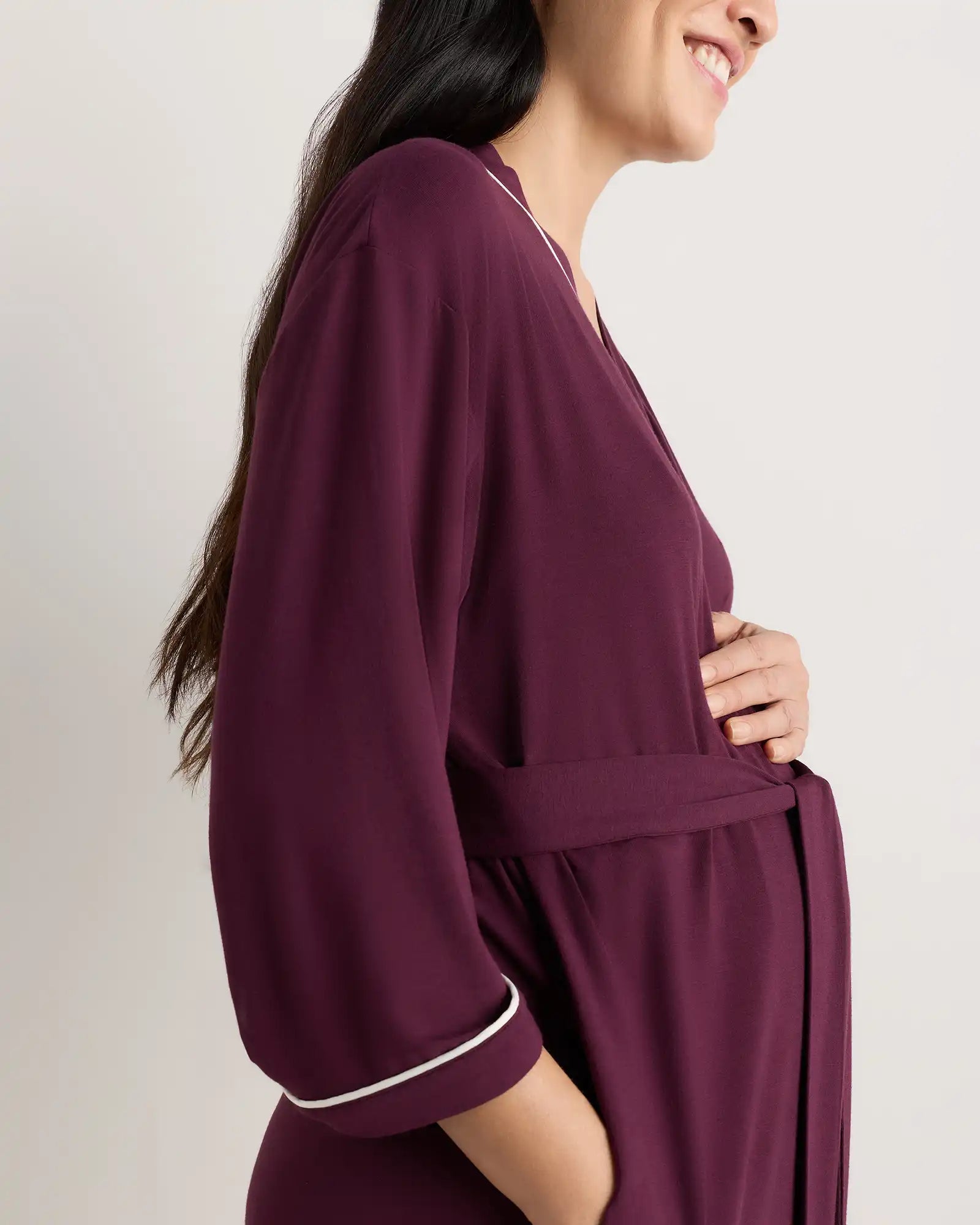Bamboo Jersey Maternity Robe