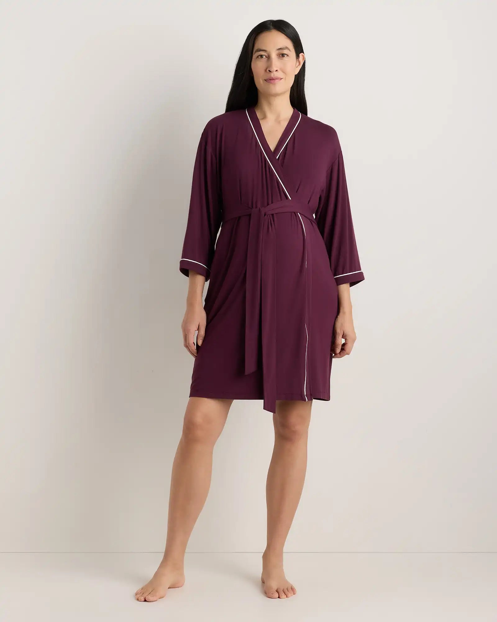 Bamboo Jersey Maternity Robe