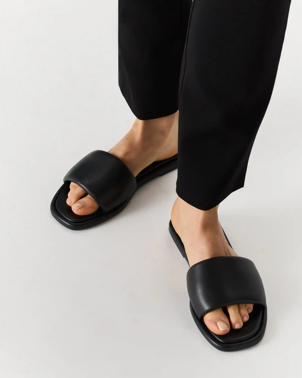 Italian Leather Slide Sandal