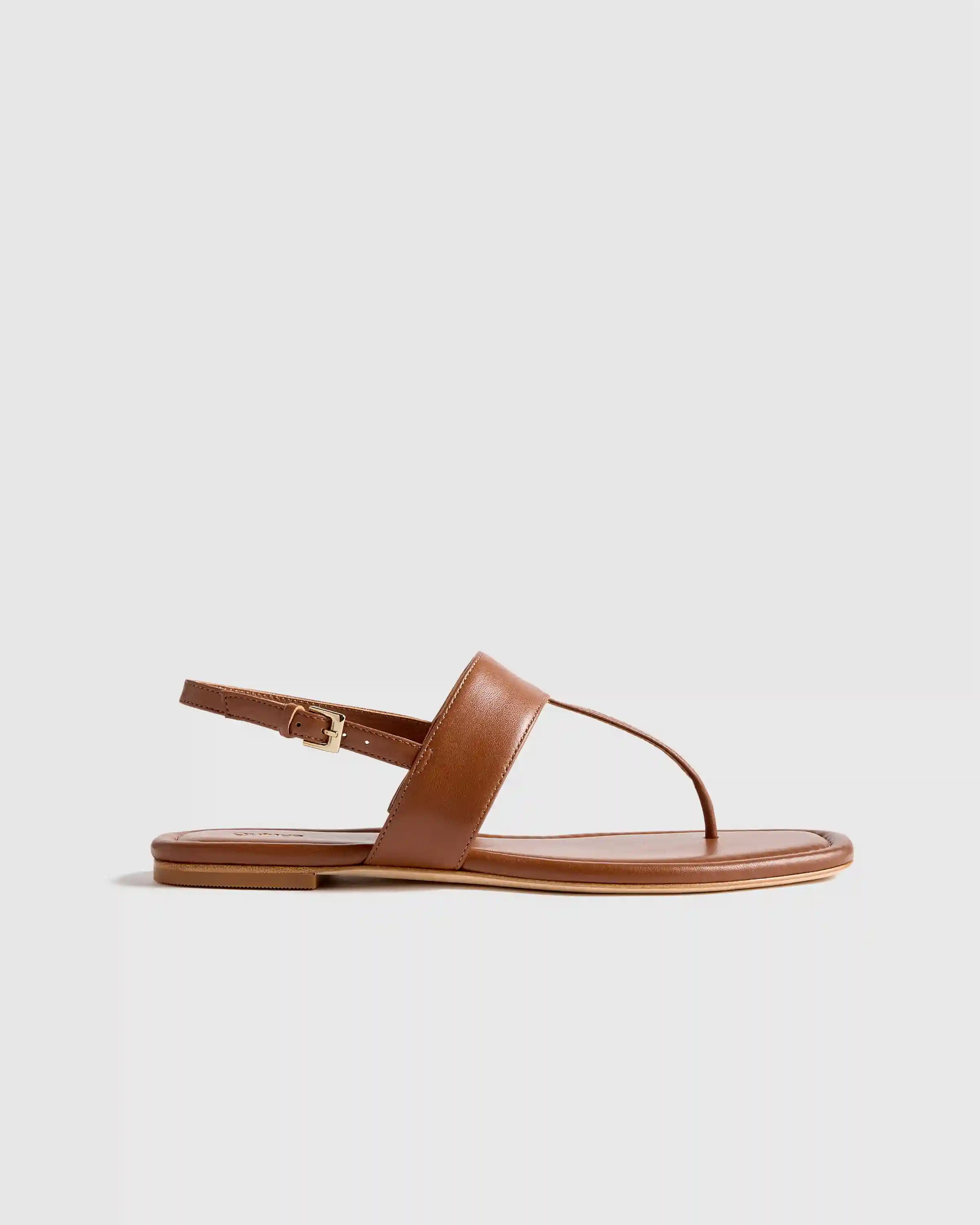 Italian Leather T-Strap Sandal