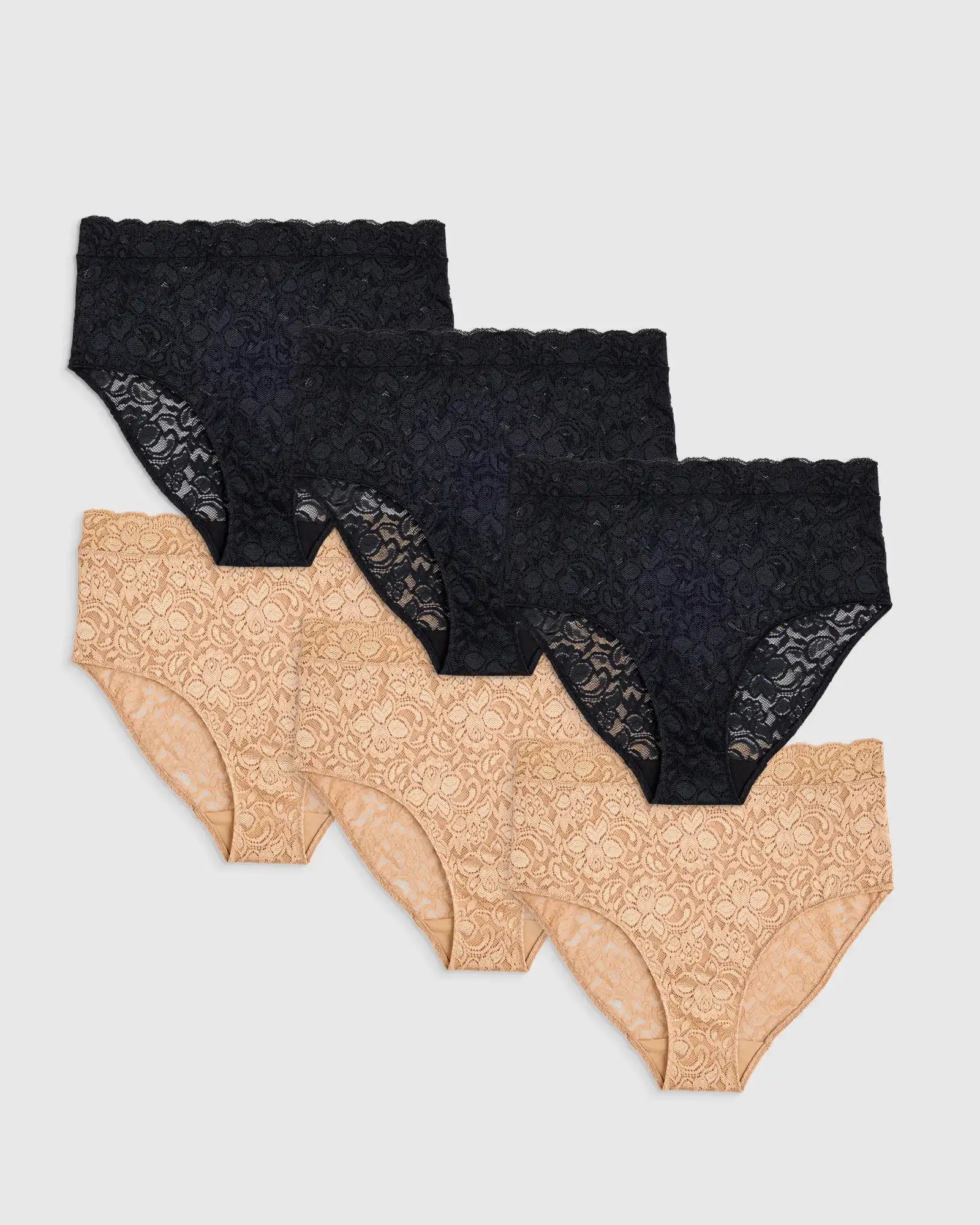 Stretch Lace High-Waisted Brief (6-Pack)