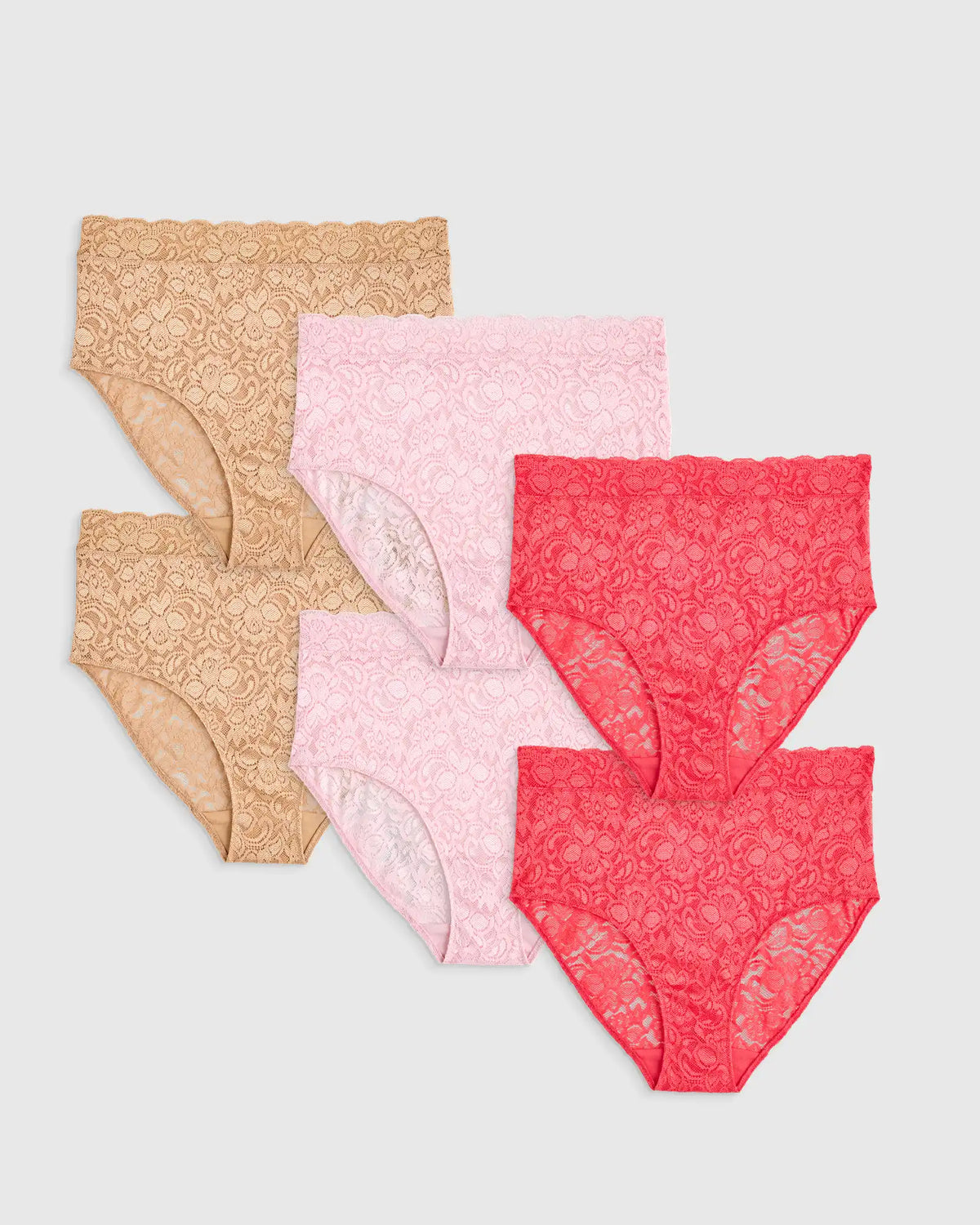 Stretch Lace High-Waisted Brief (6-Pack)