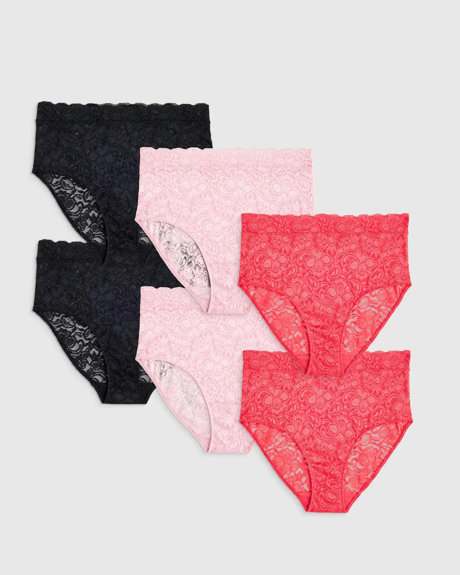 Stretch Lace High-Waisted Brief (6-Pack)