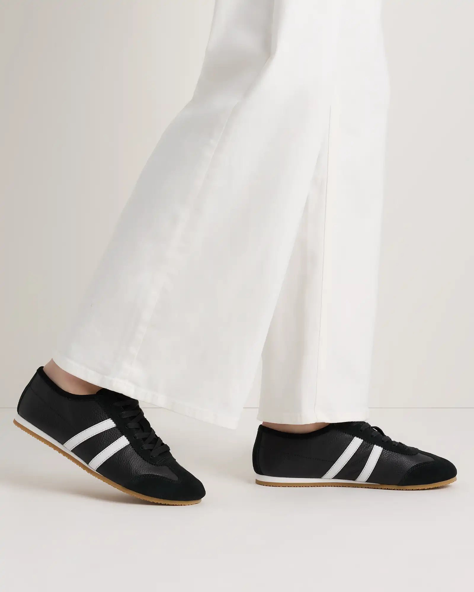 Italian Leather & Suede Low Profile Sneaker