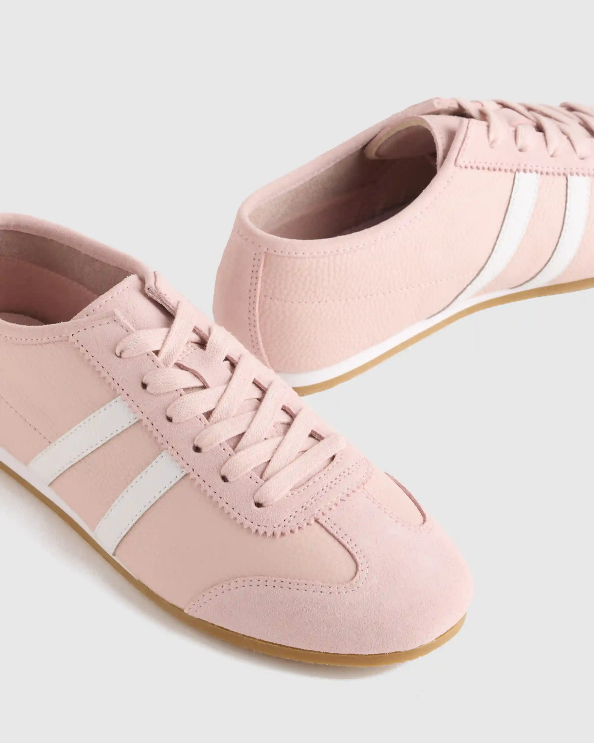 Italian Leather & Suede Low Profile Sneaker