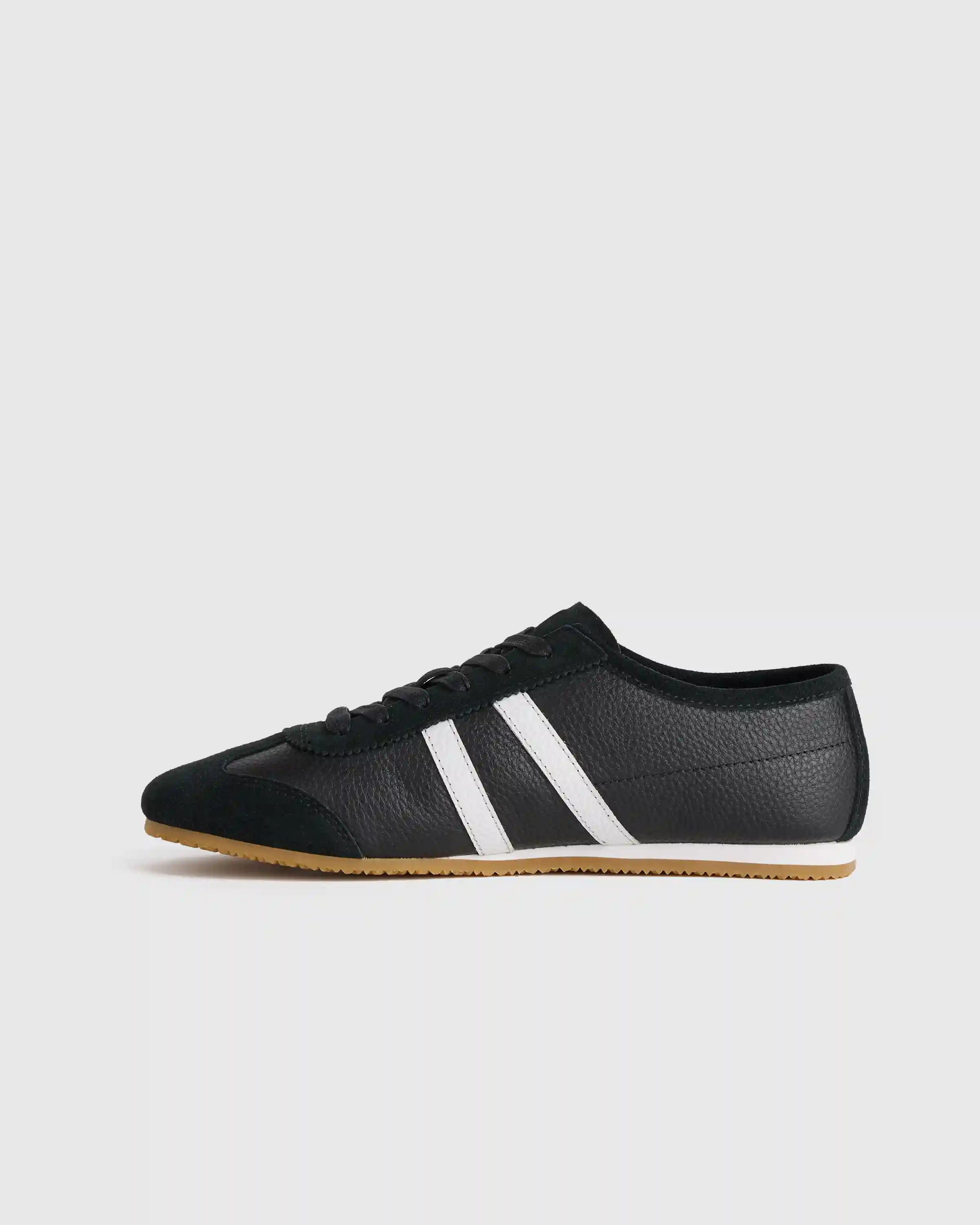 Italian Leather & Suede Low Profile Sneaker
