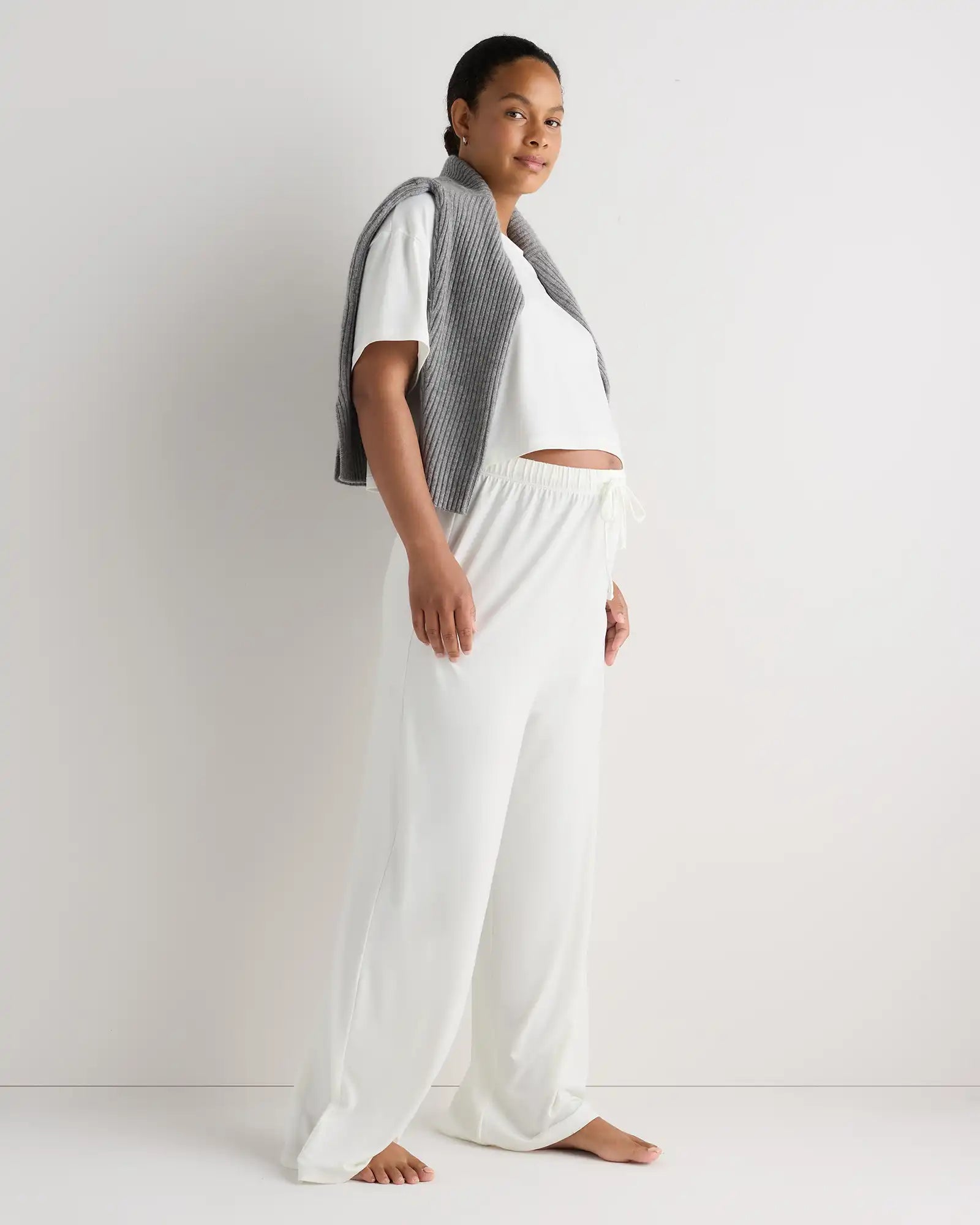 Smooth Stretch Maternity Wide Leg Lounge Pant