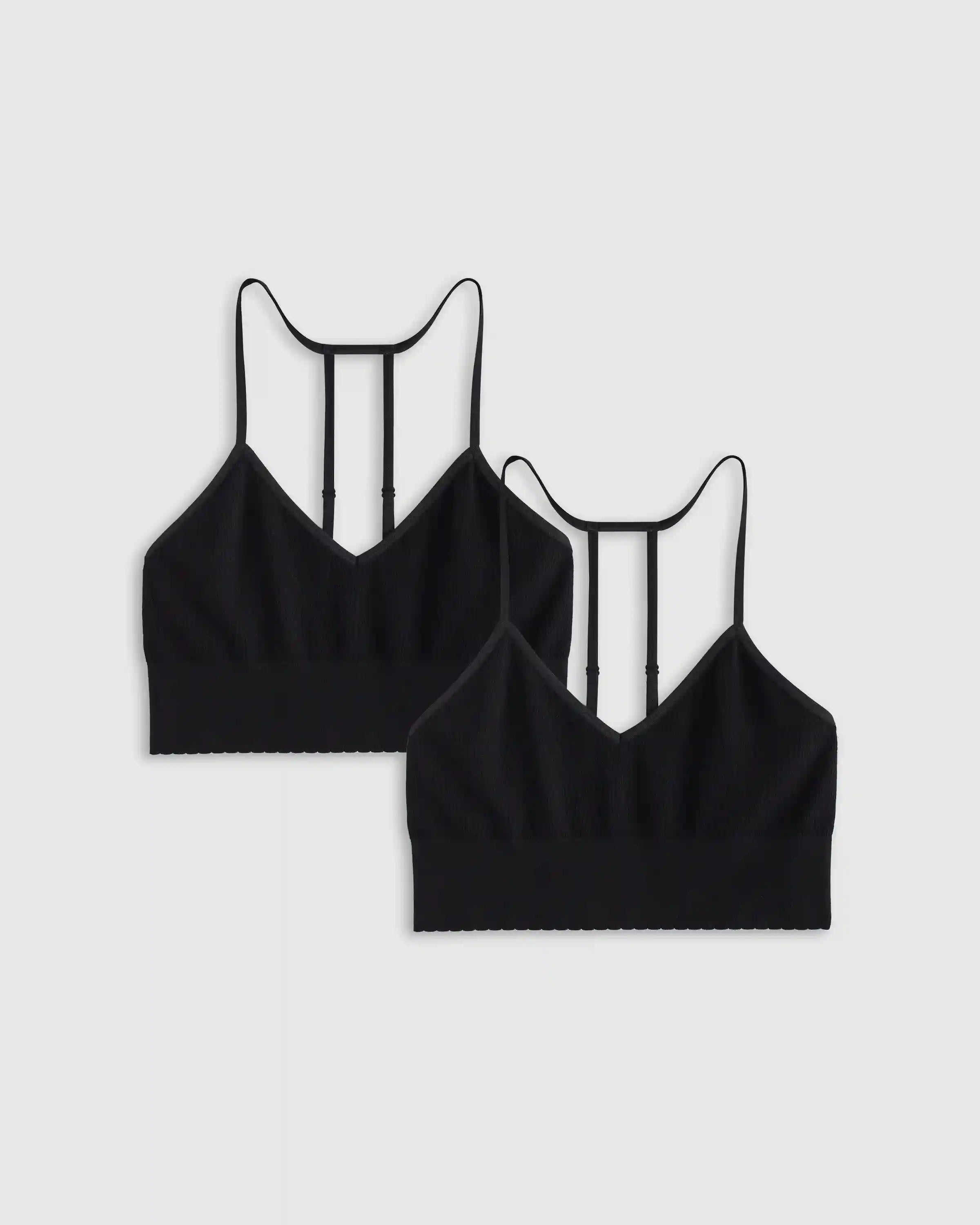 Comfort Rib T-Back Bralette (2-Pack)