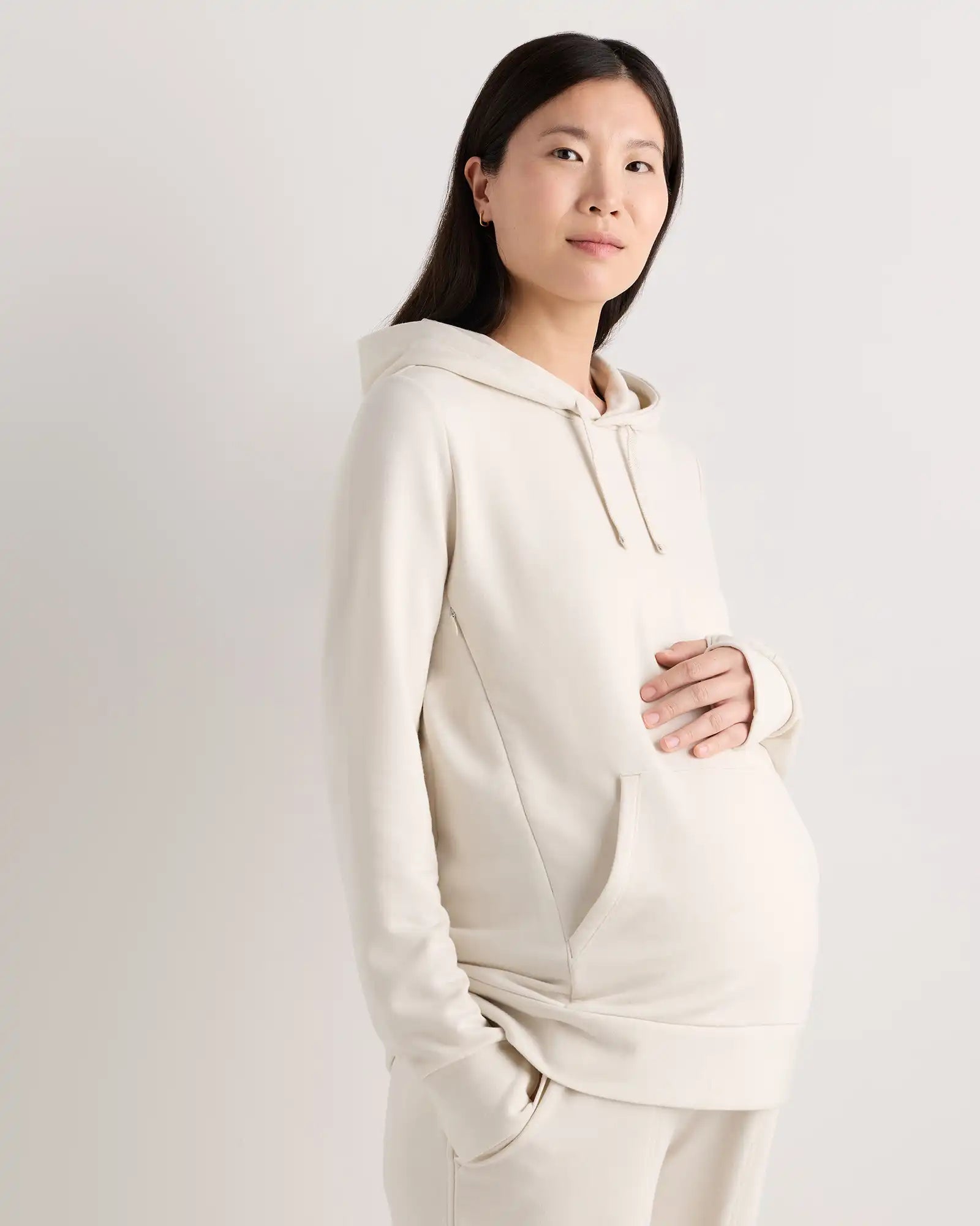 SuperSoft Fleece Maternity & Nursing Hoodie