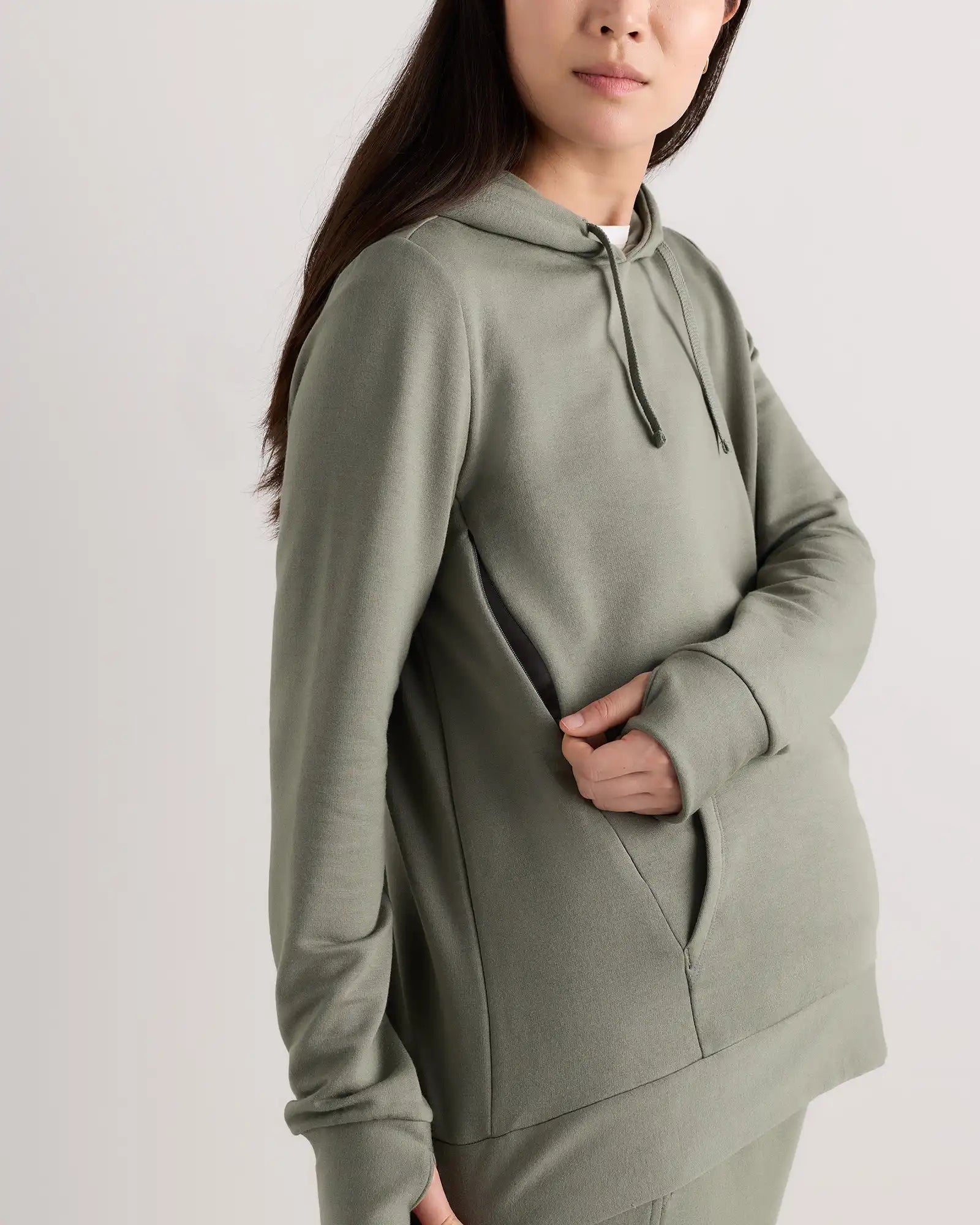SuperSoft Fleece Maternity & Nursing Hoodie