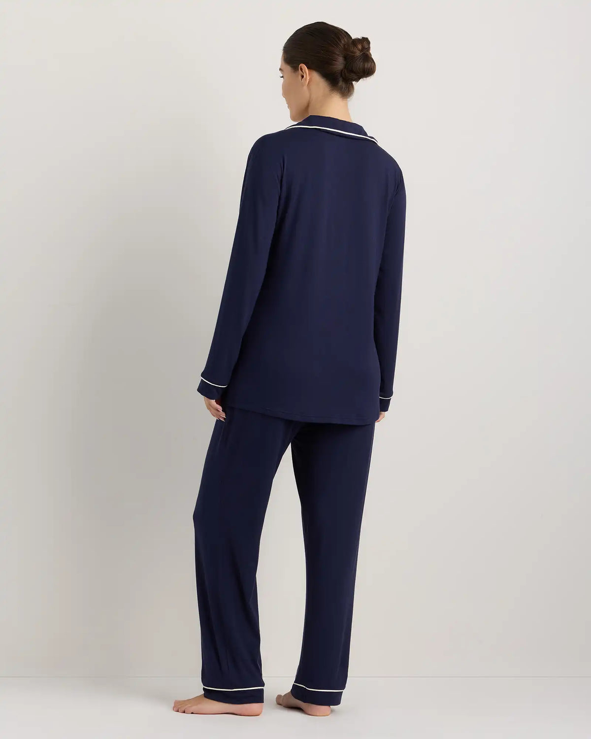 Bamboo Jersey Maternity Long Sleeve Pajama Set