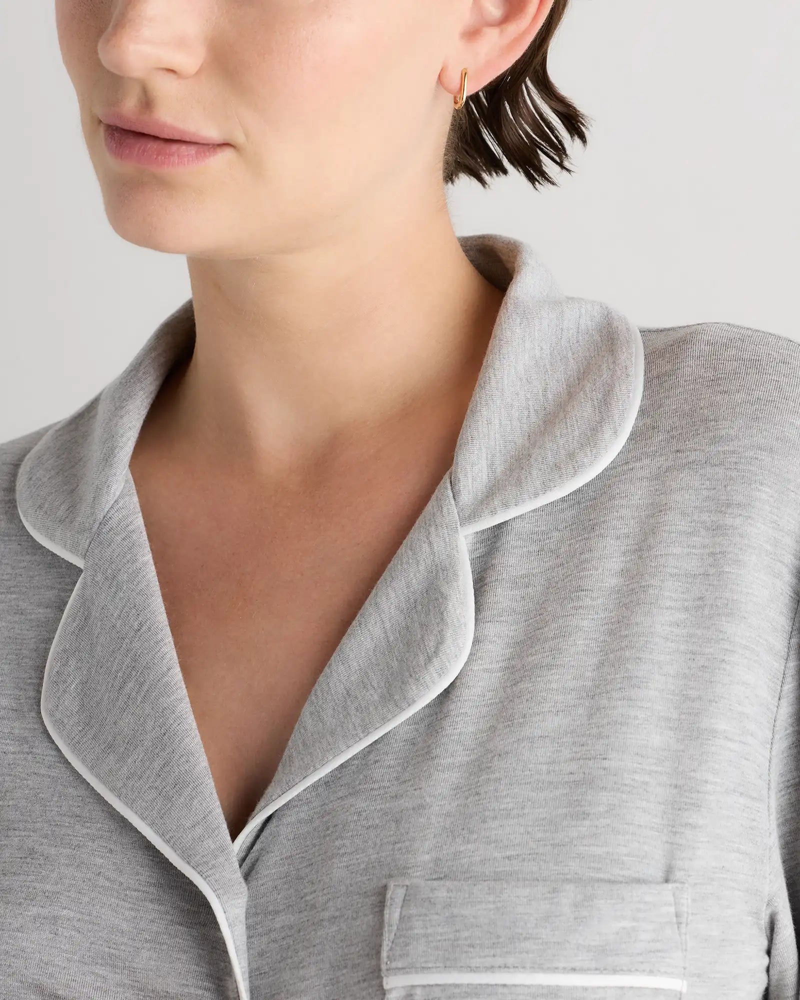 Bamboo Jersey Maternity Long Sleeve Pajama Set