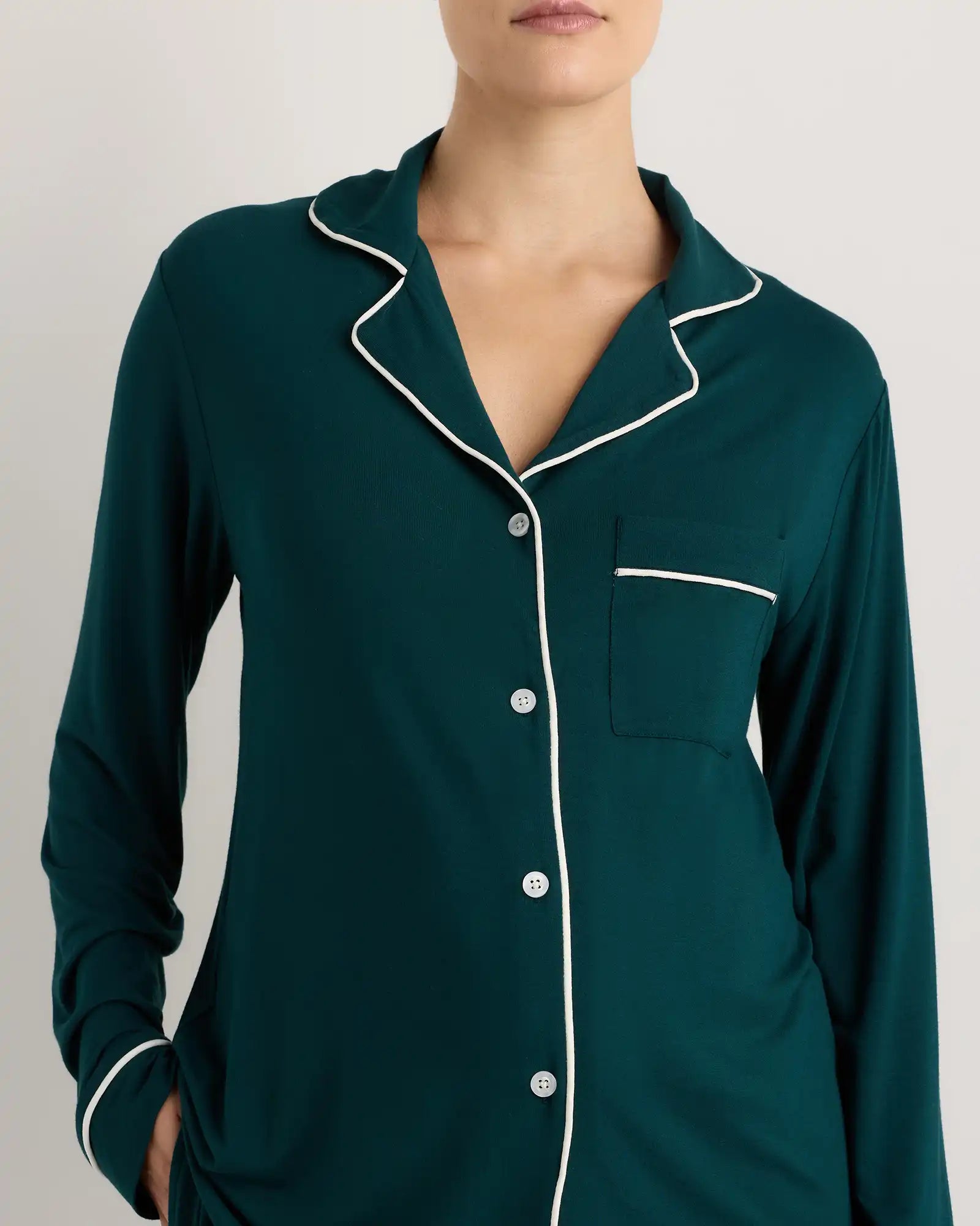 Bamboo Jersey Maternity Long Sleeve Pajama Set