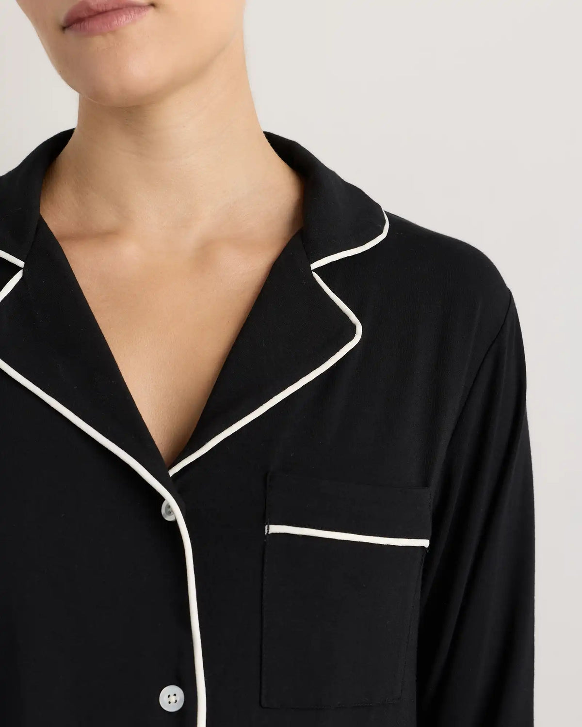 Bamboo Jersey Maternity Long Sleeve Pajama Set