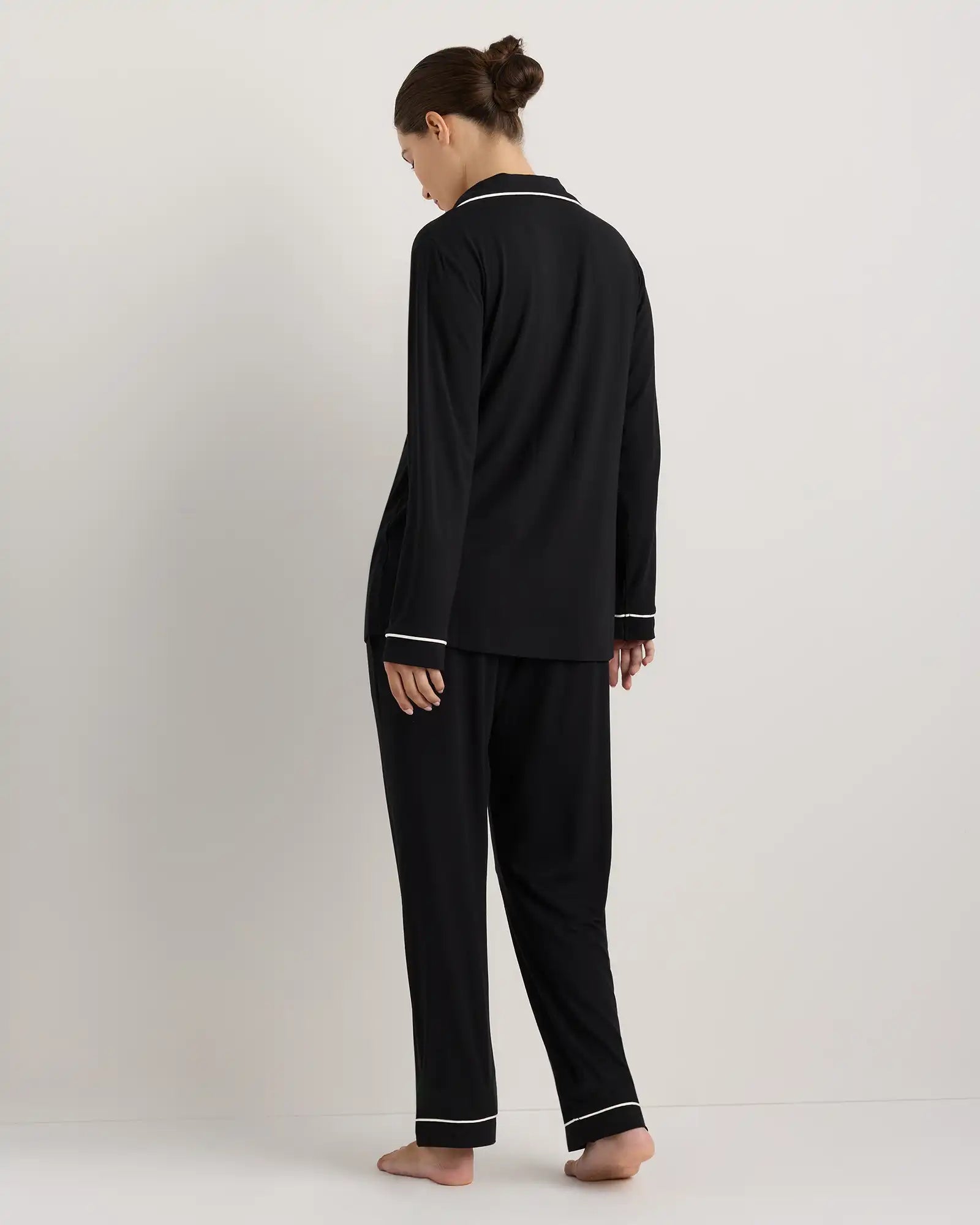 Bamboo Jersey Maternity Long Sleeve Pajama Set