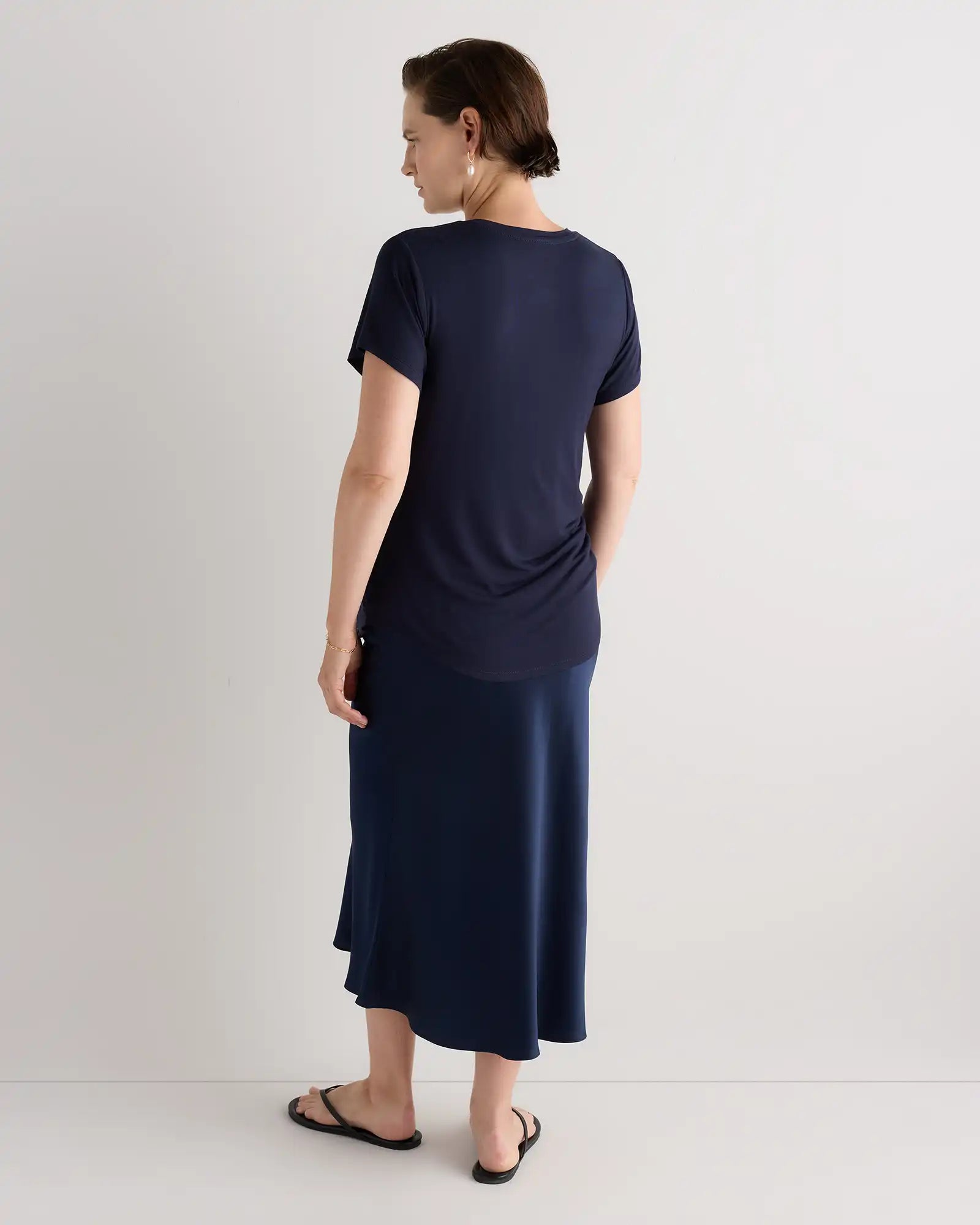 Bamboo Jersey Nursing Scoop Neck Tee