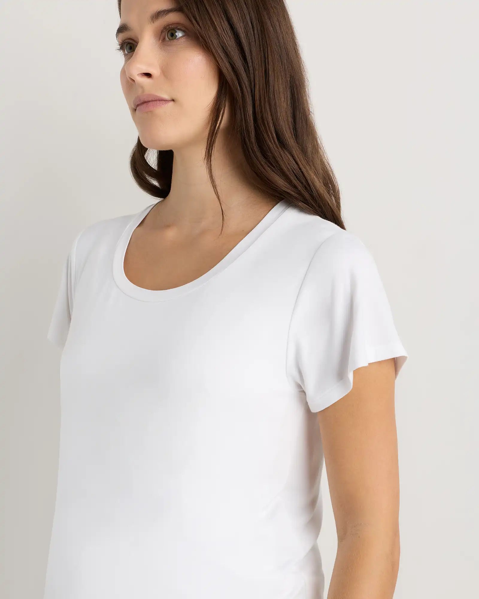 Bamboo Jersey Nursing Scoop Neck Tee
