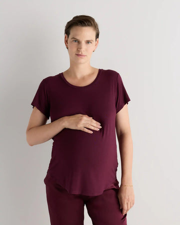Bamboo Jersey Nursing Scoop Neck Tee