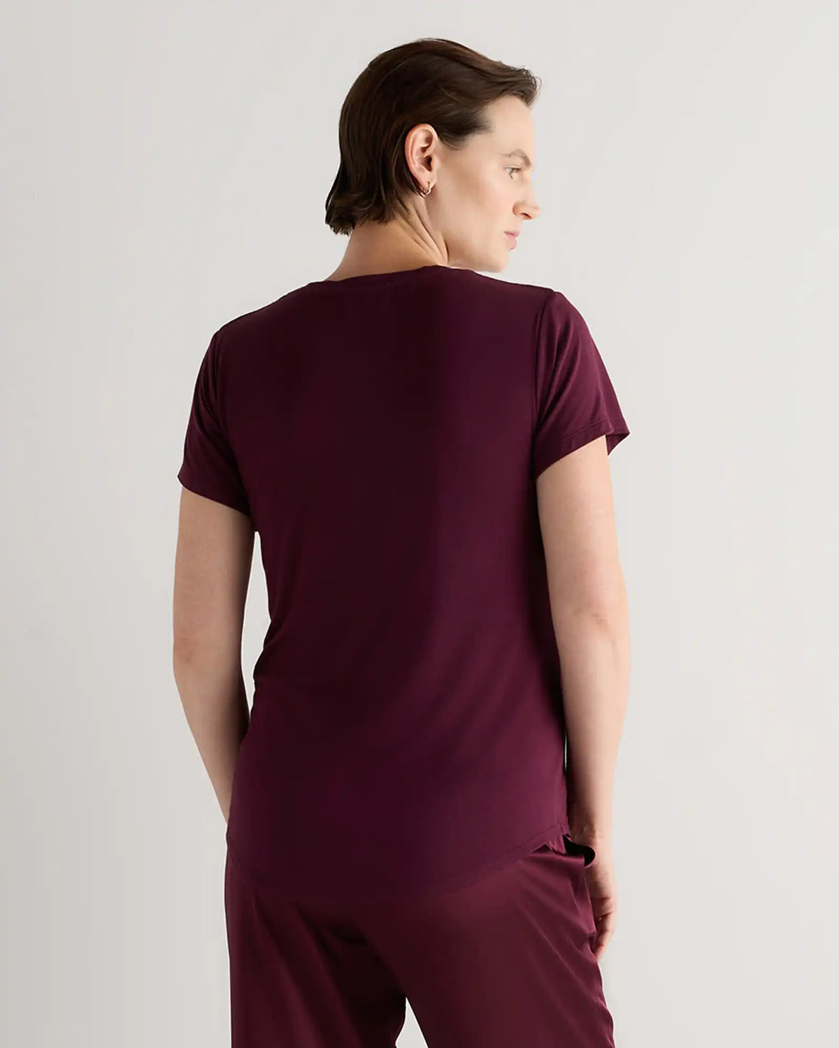 Bamboo Jersey Nursing Scoop Neck Tee