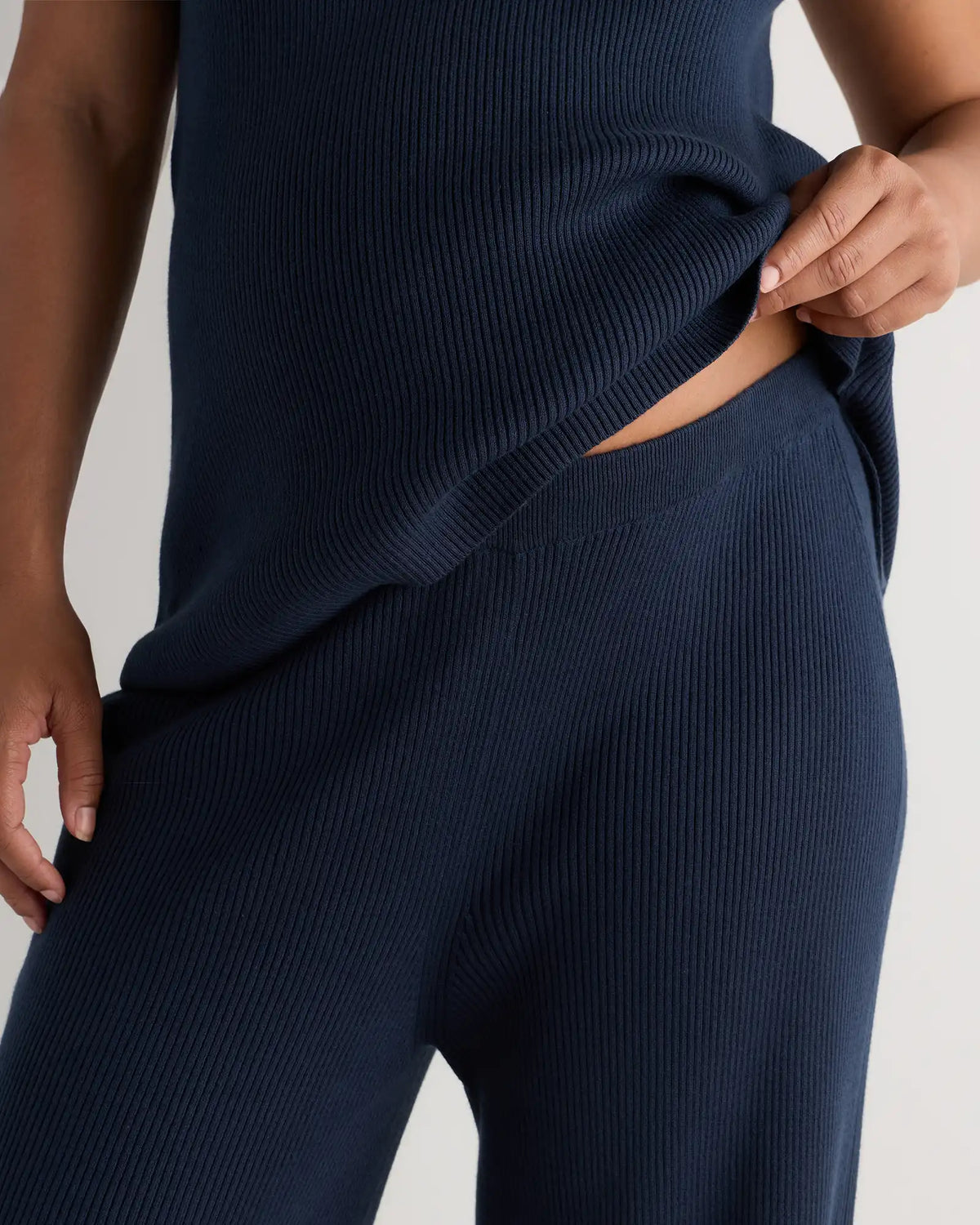 Cotton Cashmere Maternity Wide Leg Pants