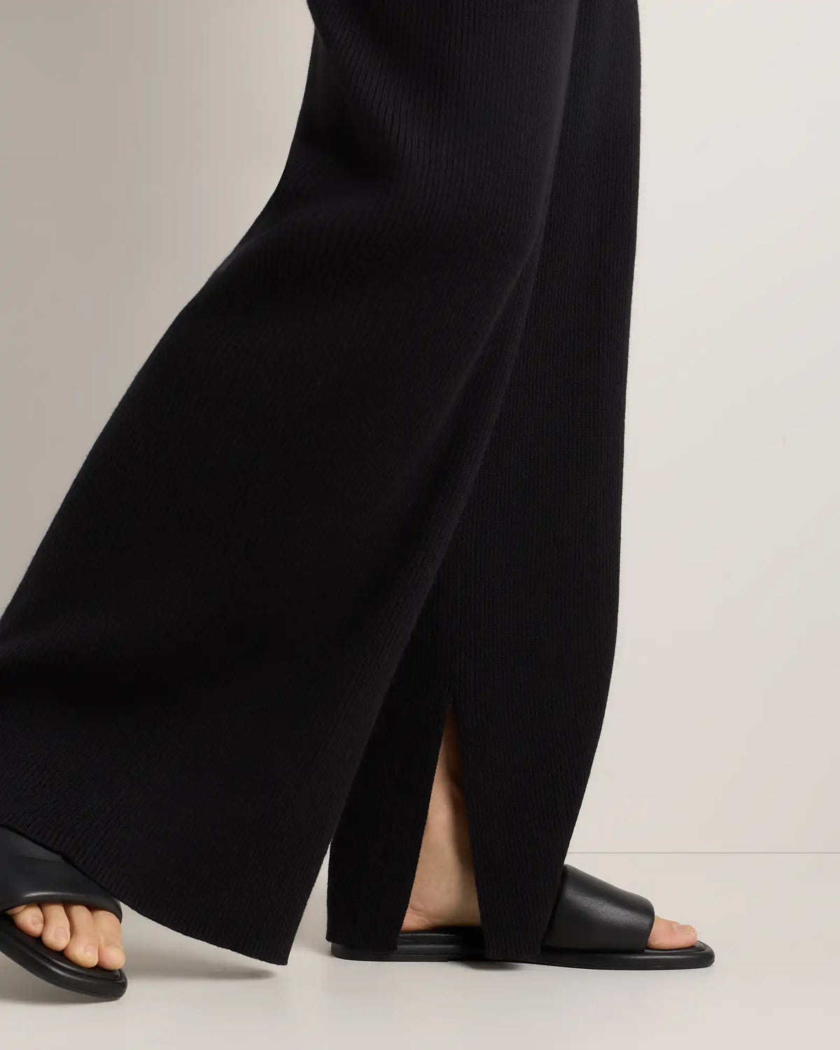 Cotton Cashmere Maternity Wide Leg Pants
