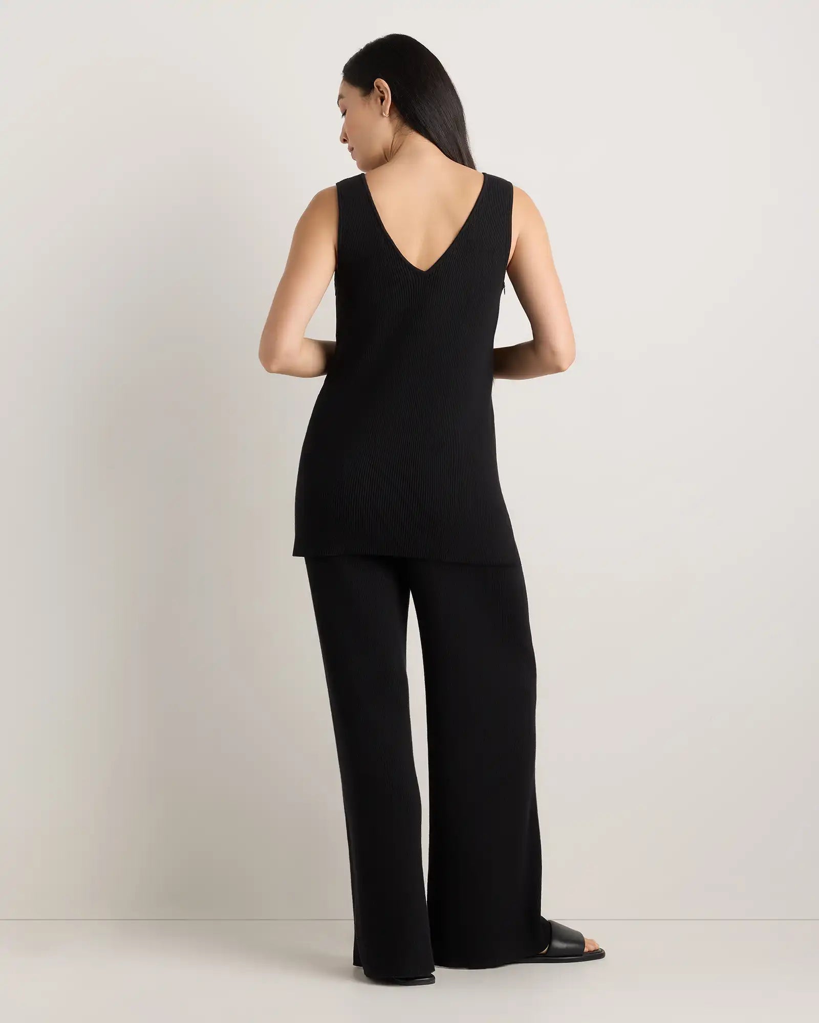 Cotton Cashmere Maternity Wide Leg Pants
