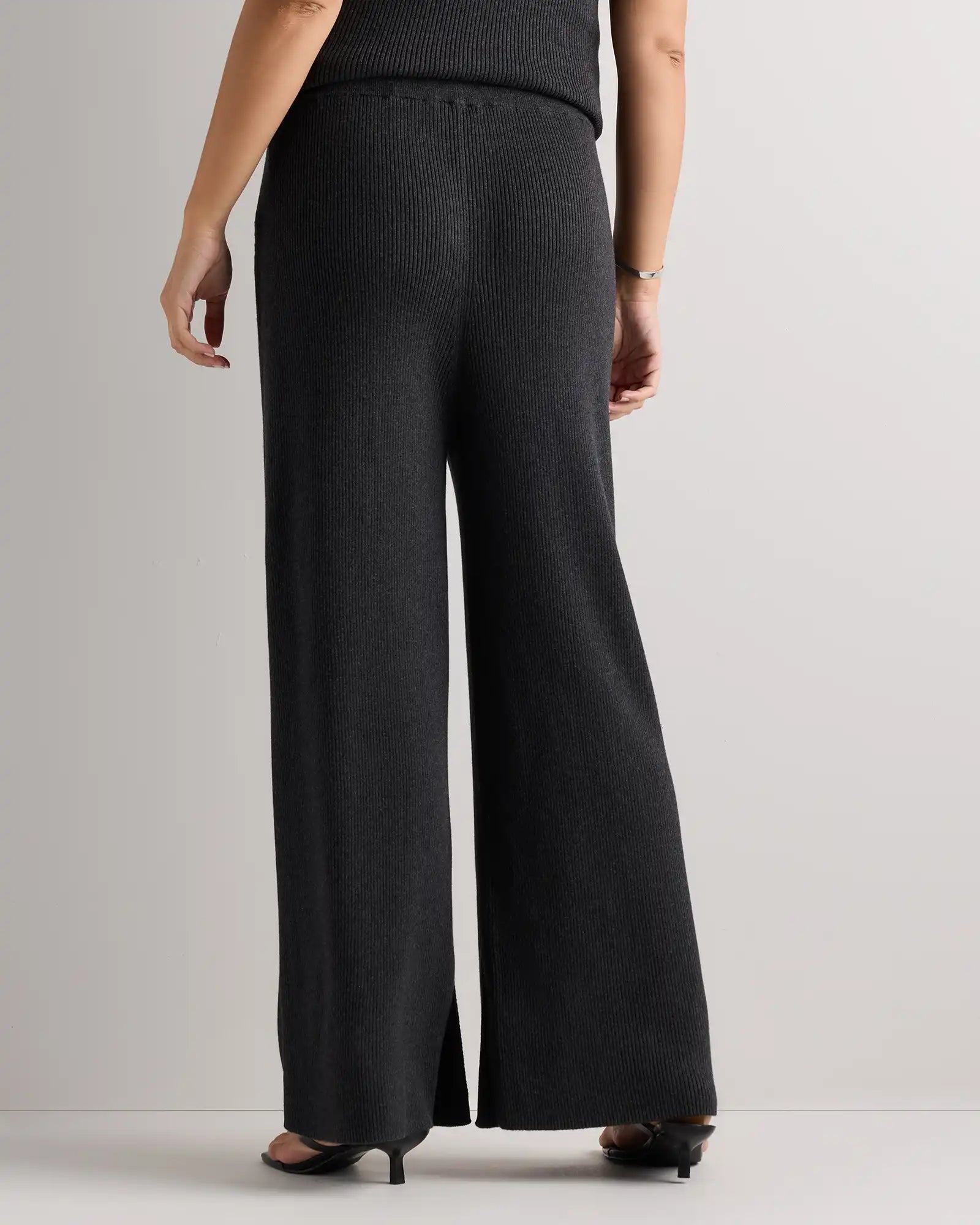 Cotton Cashmere Maternity Wide Leg Pants