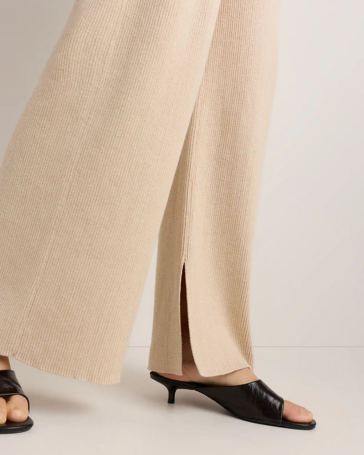 Cotton Cashmere Maternity Wide Leg Pants