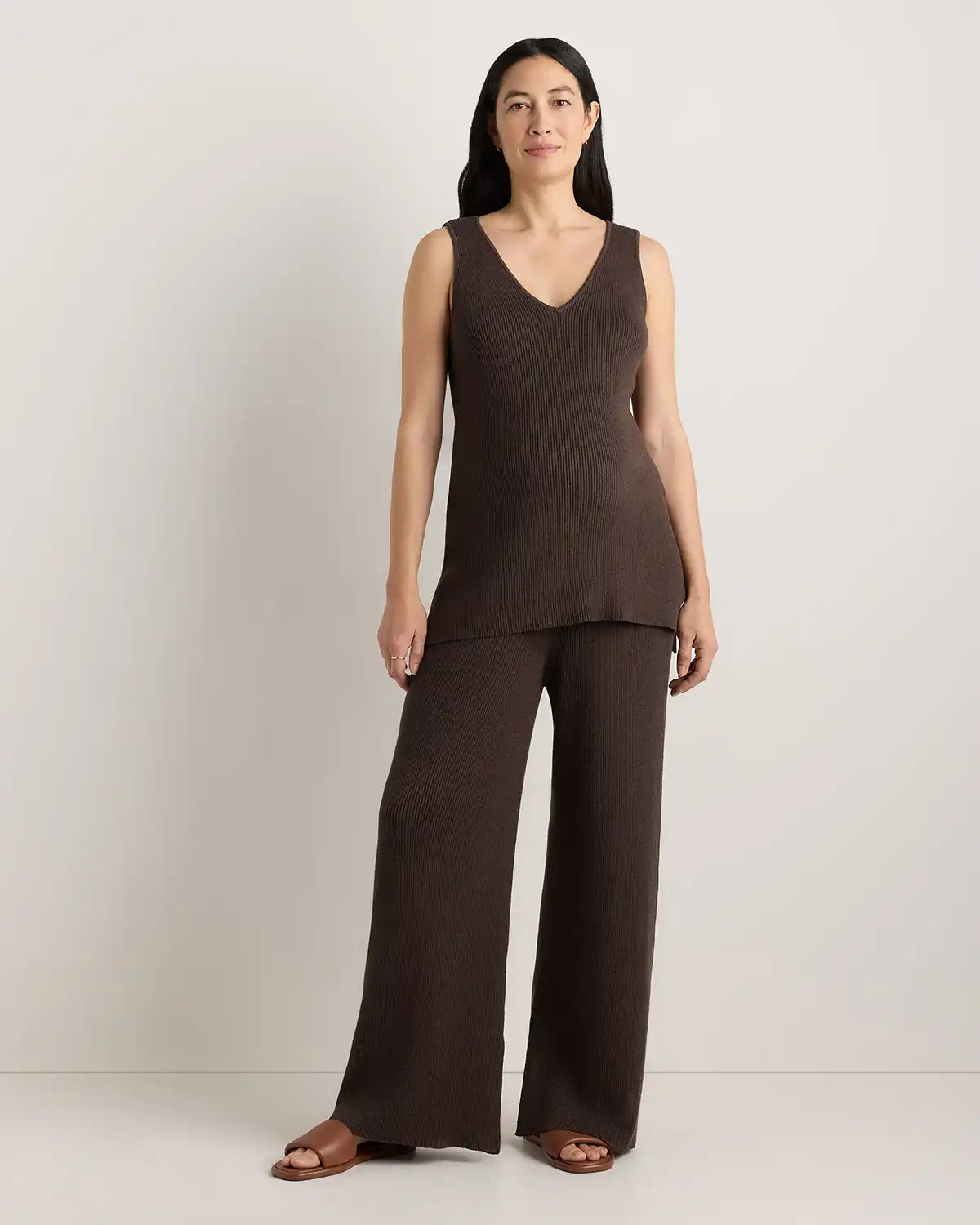 Cotton Cashmere Maternity Wide Leg Pants