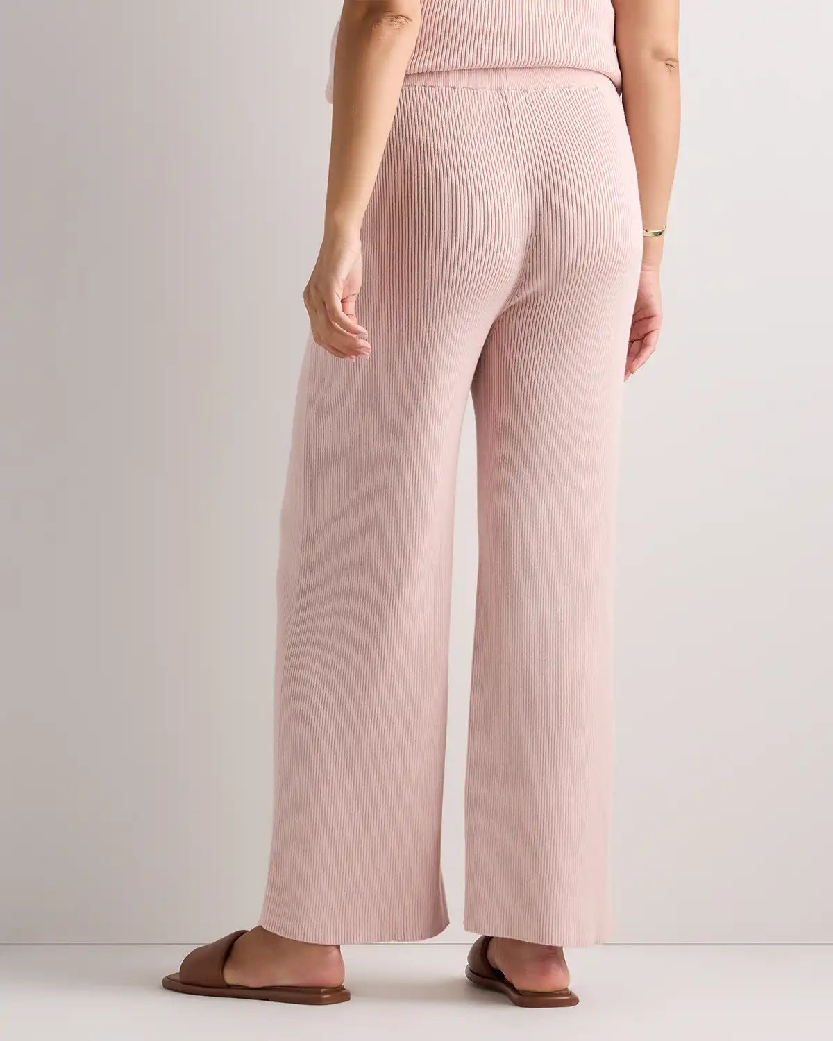 Cotton Cashmere Maternity Wide Leg Pants