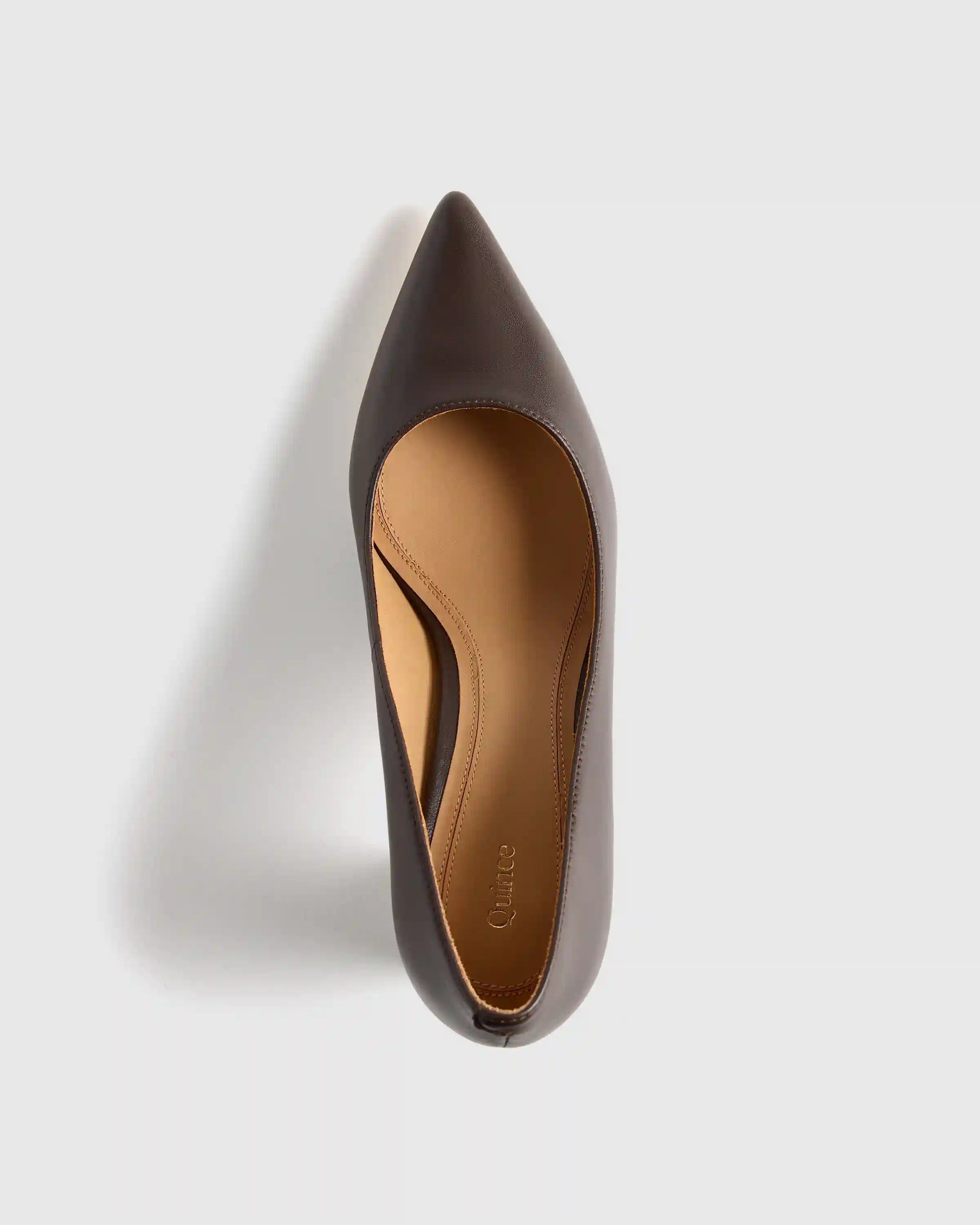 Italian Leather 65mm Block Heel Pump