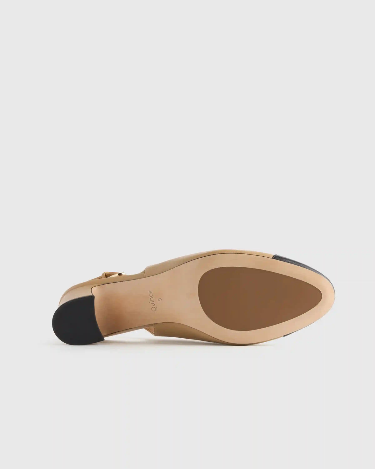 Italian Leather 65mm Cap Toe Slingback