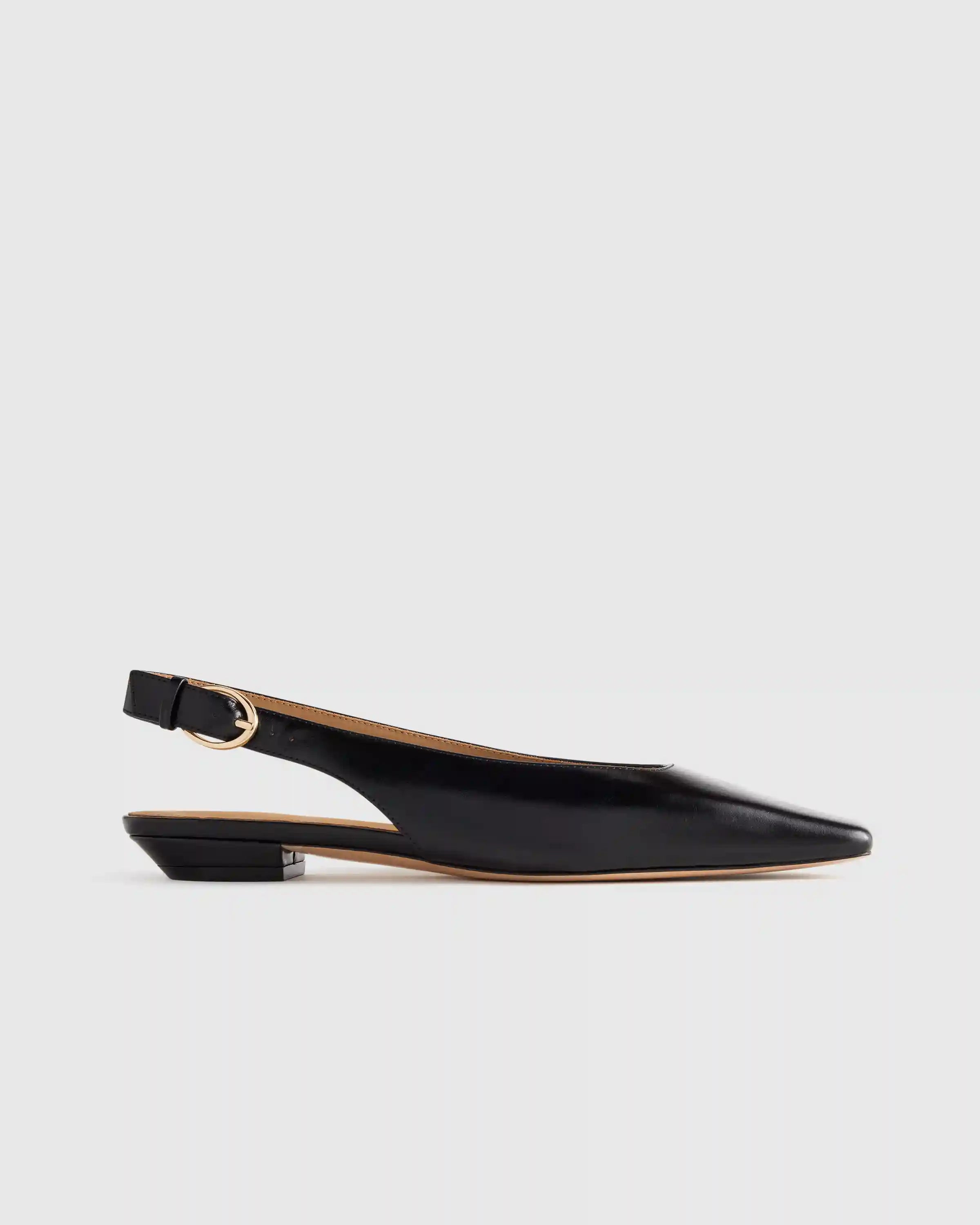 Italian Leather Slingback Flat