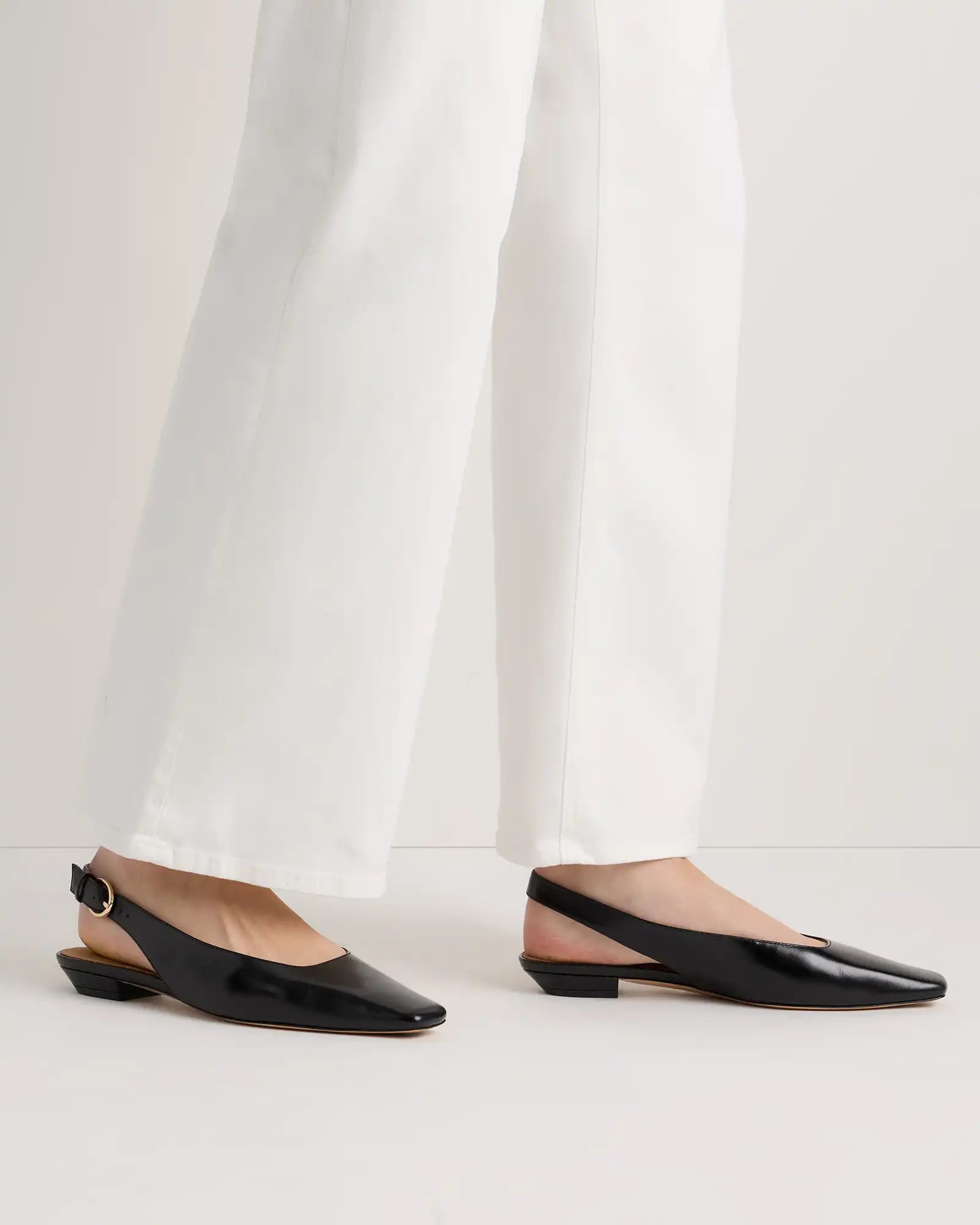 Italian Leather Slingback Flat