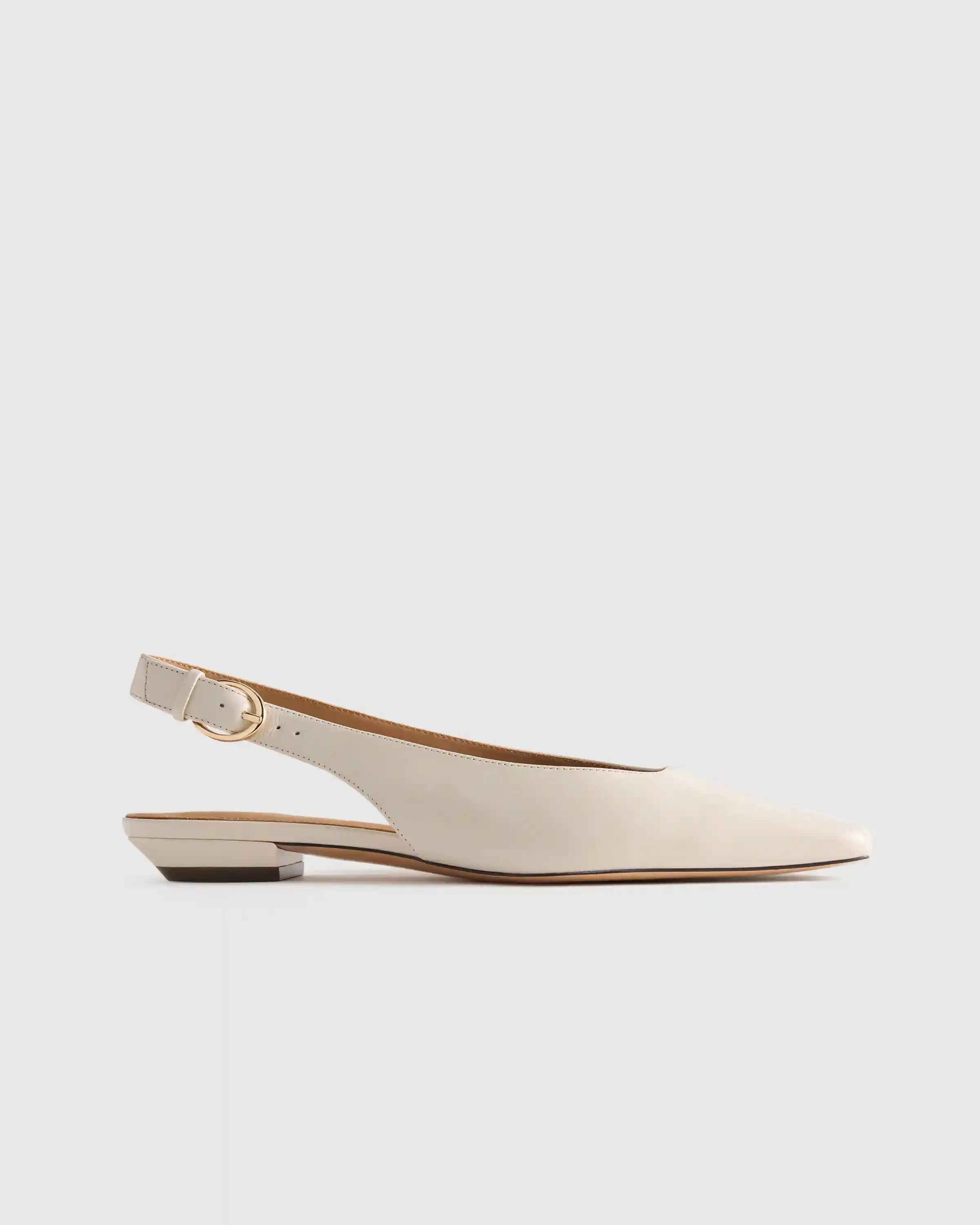 Italian Leather Slingback Flat
