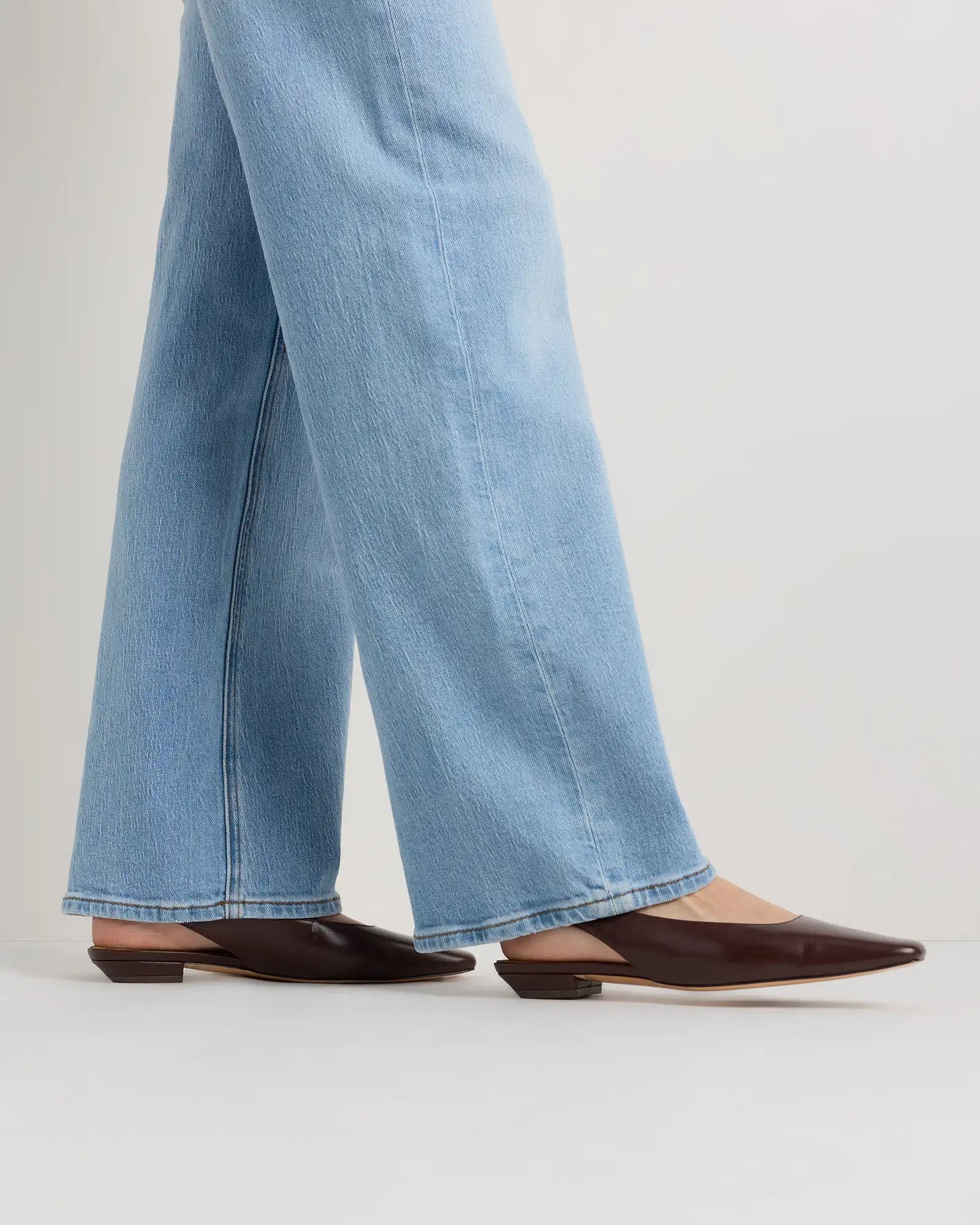Italian Leather Slingback Flat