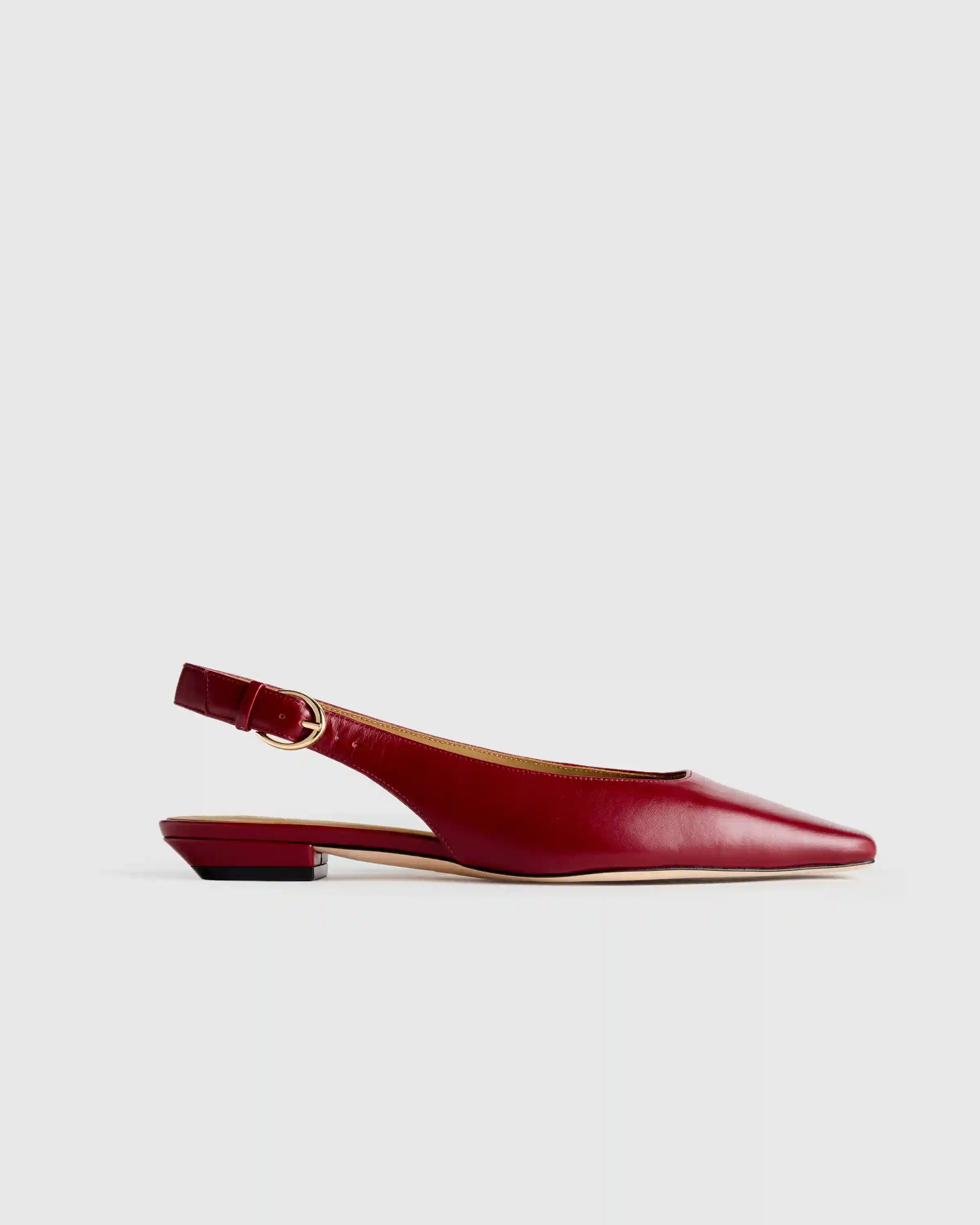 Italian Leather Slingback Flat