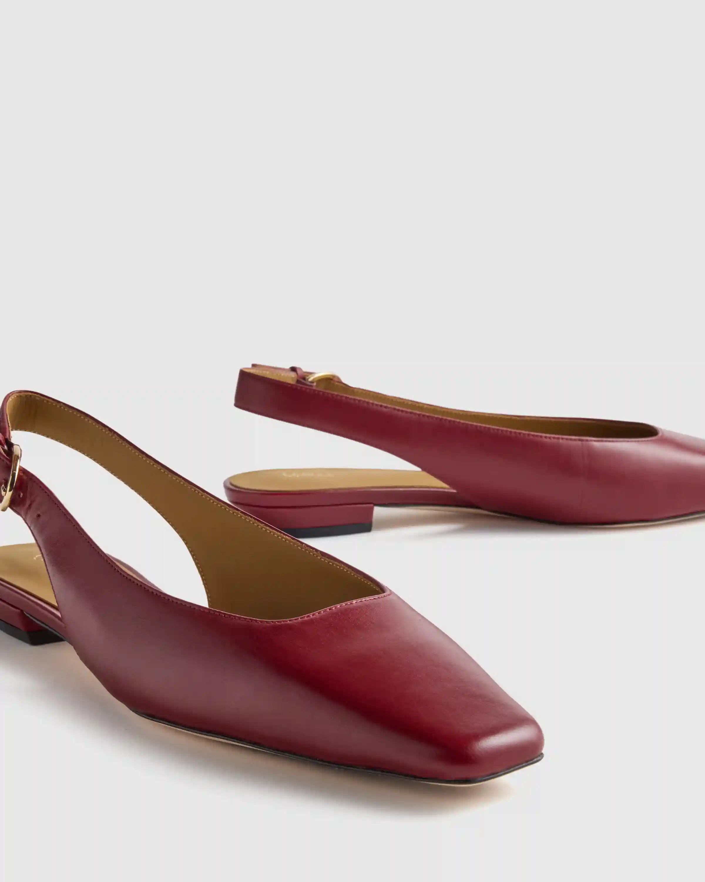 Italian Leather Slingback Flat