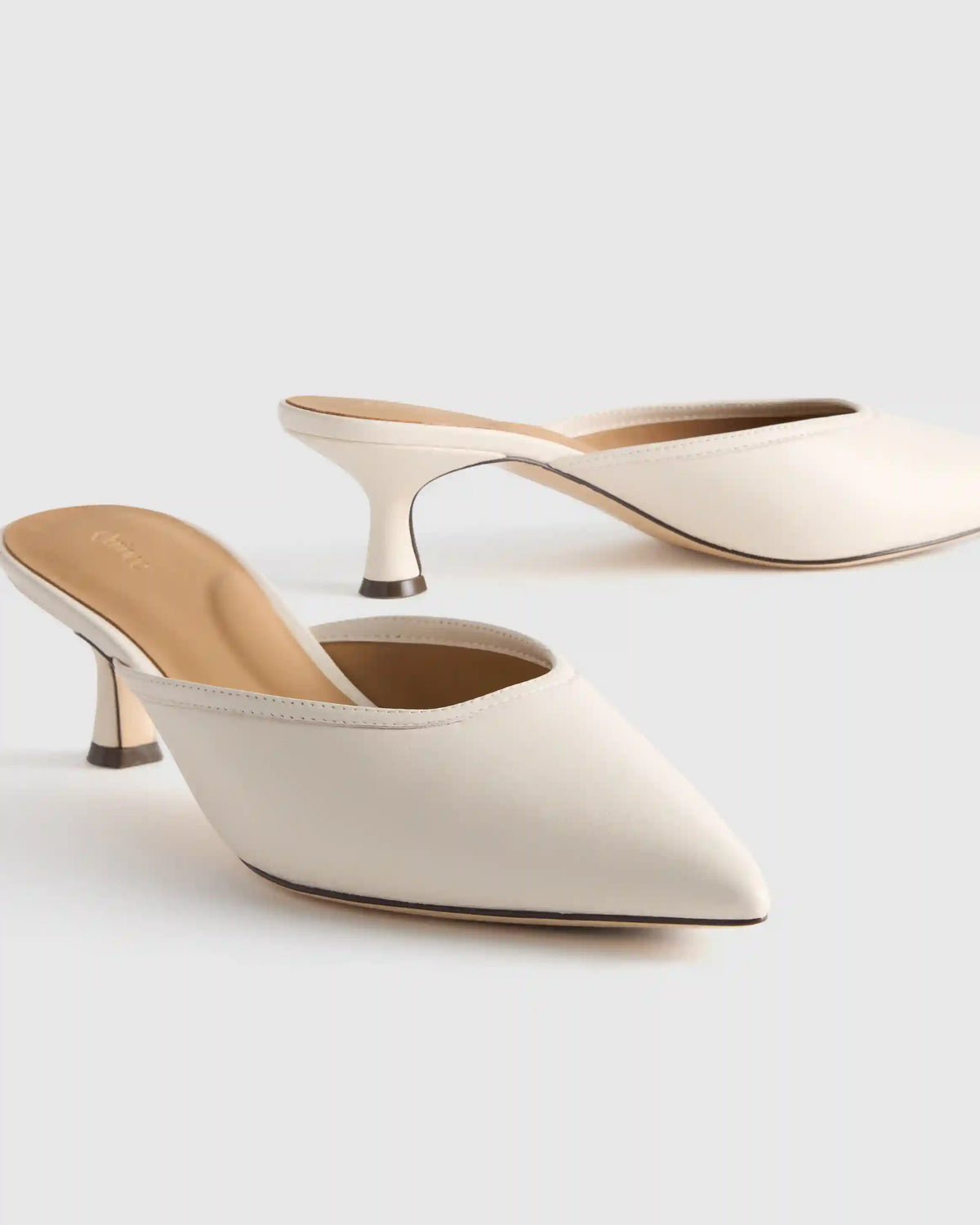Italian Leather 55mm Kitten Heel Mule