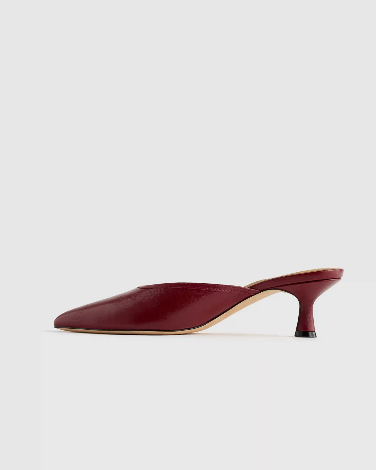 Italian Leather 55mm Kitten Heel Mule
