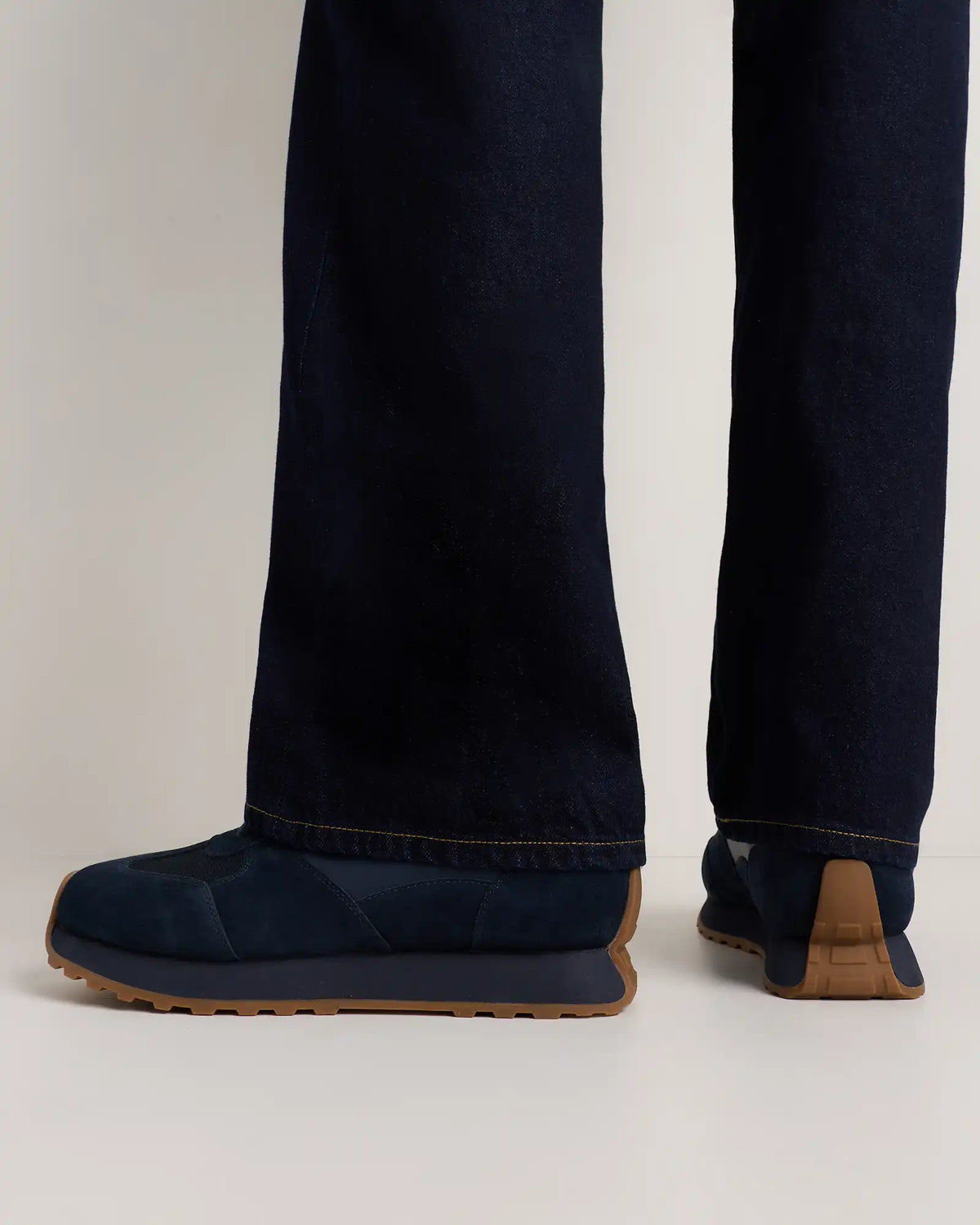 Italian Leather and Suede Retro Runner