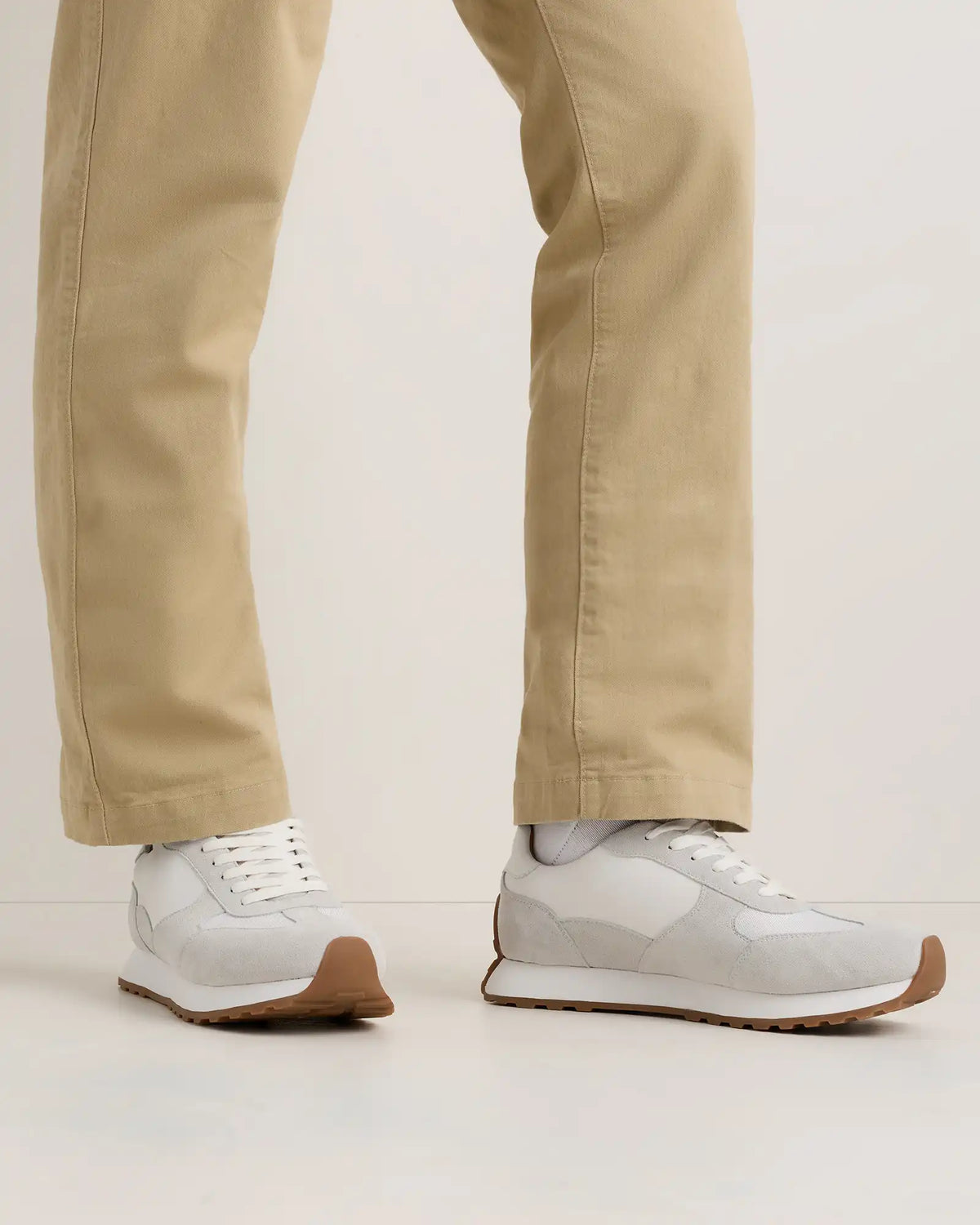 Italian Leather and Suede Retro Runner