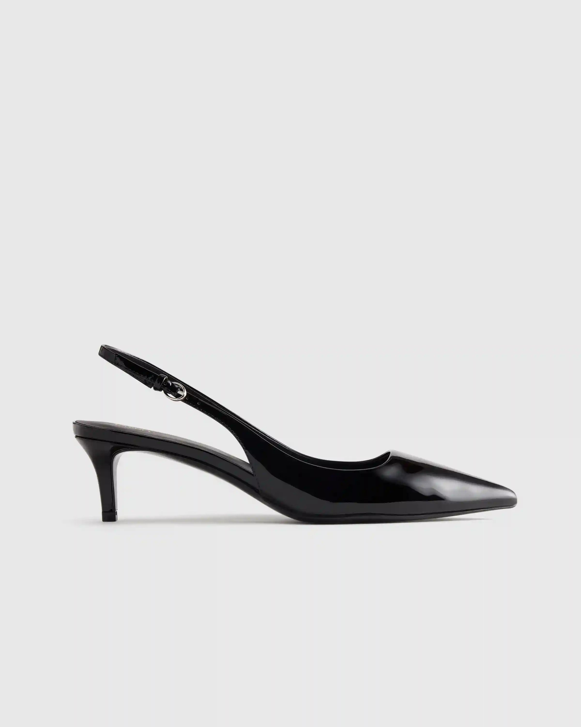 Italian Leather 55mm Slingback Pump