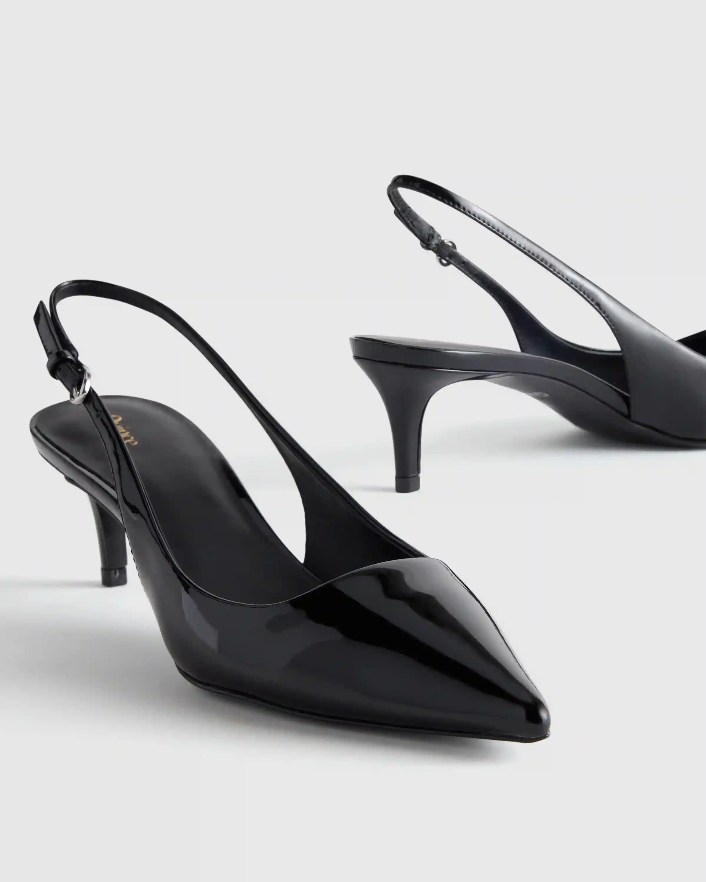 Italian Leather 55mm Slingback Pump