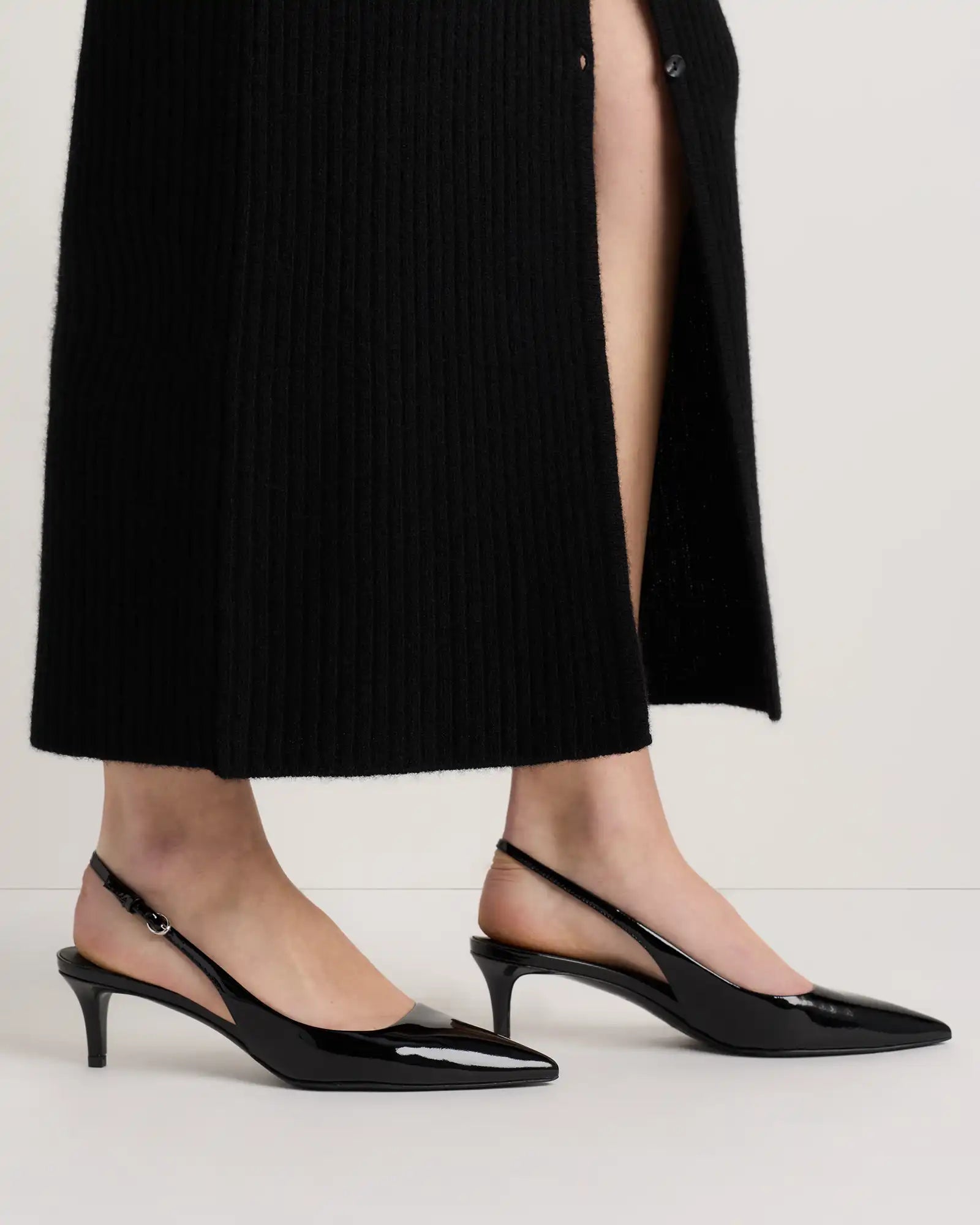 Italian Leather 55mm Slingback Pump