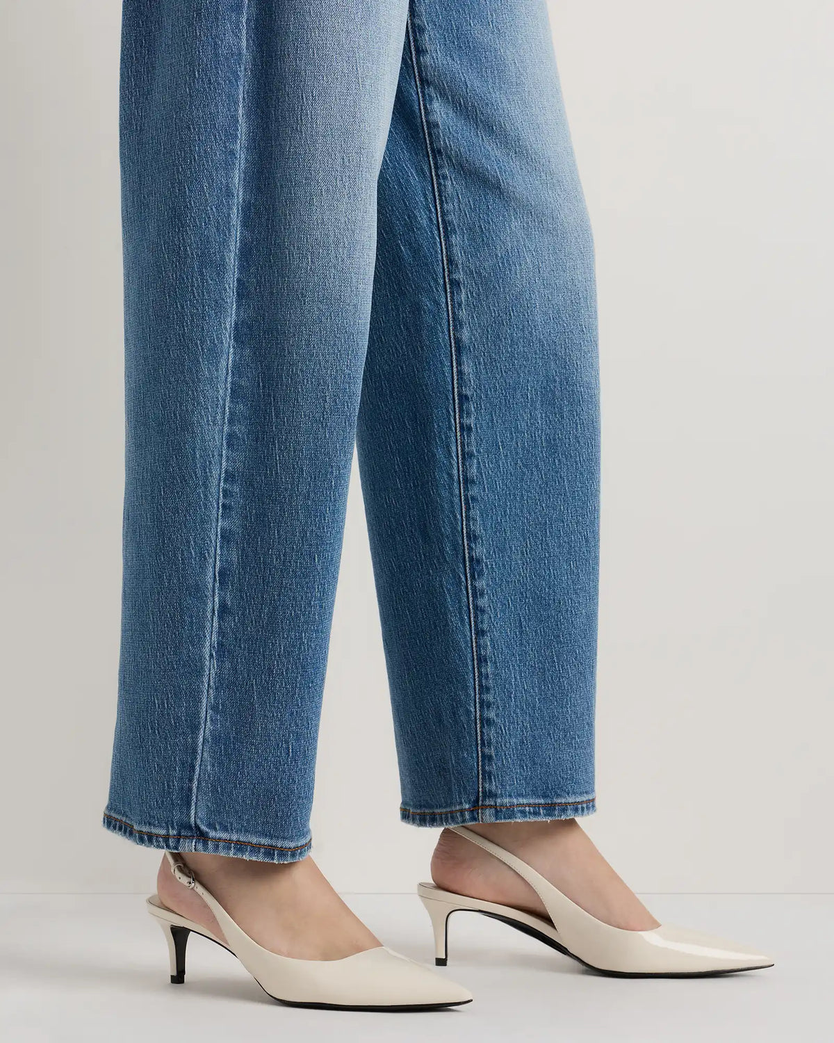 Italian Leather 55mm Slingback Pump